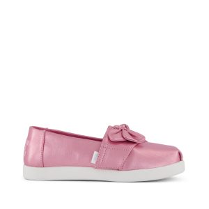 Kids Shoe Alpargata Classic Kids Shoe Rose Pink Metallic Twill/Bow