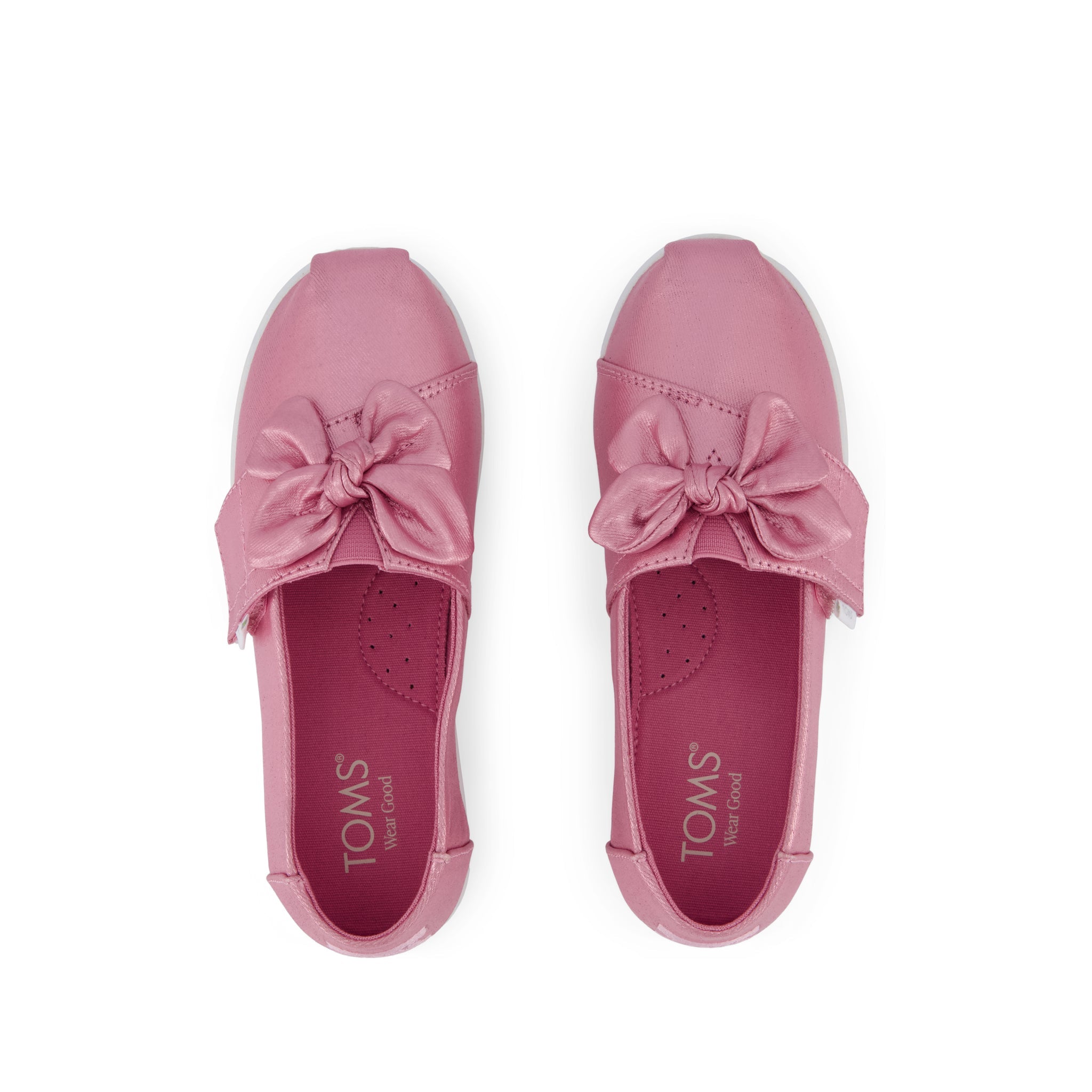 Kids Shoe Alpargata Classic Kids Shoe Rose Pink Metallic Twill/Bow - Image 6
