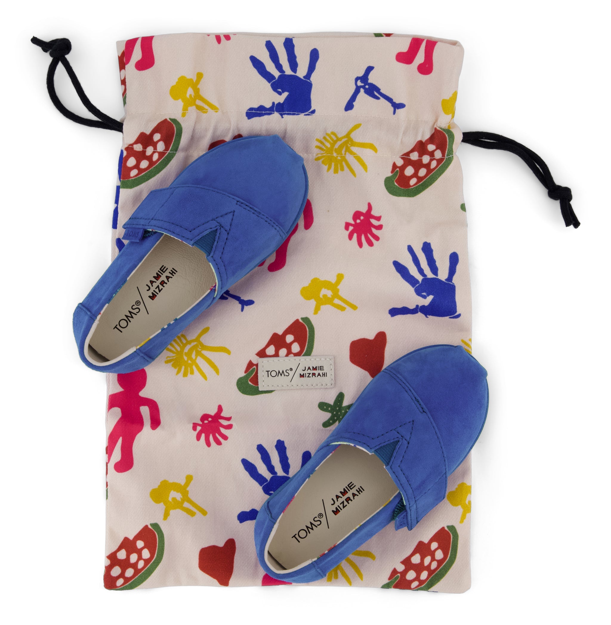 TOMS x Jamie Mizrahi Alpargata Classic Blue Suede Toddler Shoe - Image 5