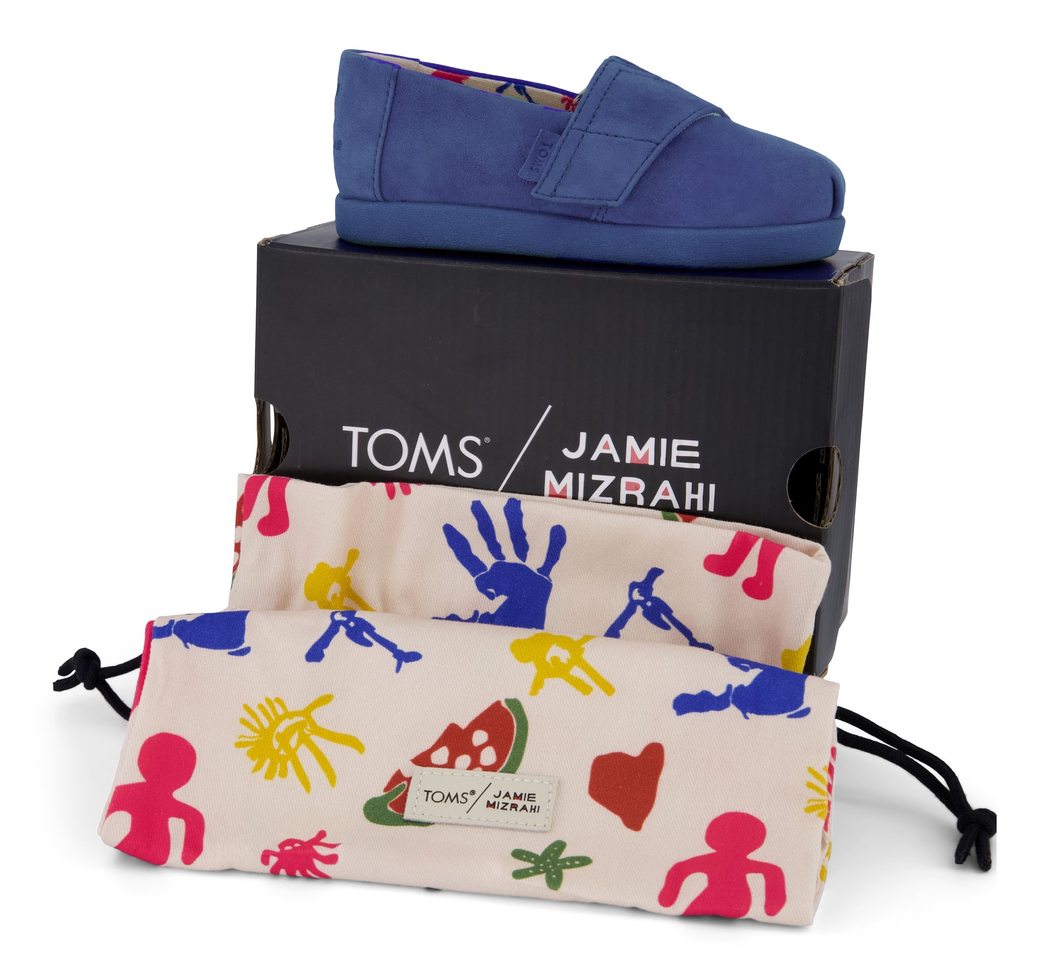 TOMS x Jamie Mizrahi Alpargata Classic Blue Suede Toddler Shoe - Image 4