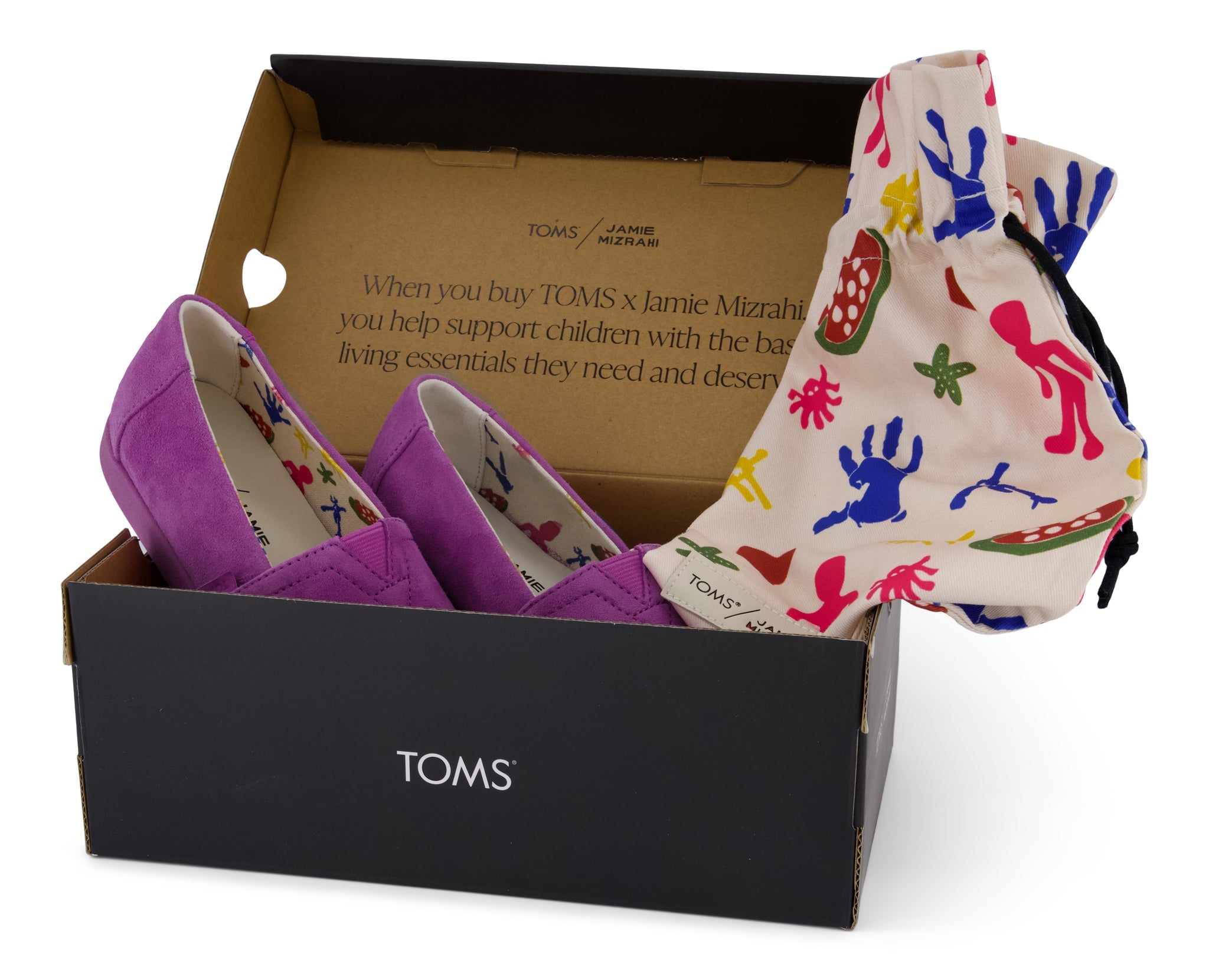 TOMS x Jamie Mizrahi Alpargata Classic Pink Suede Kids Shoe - Image 5