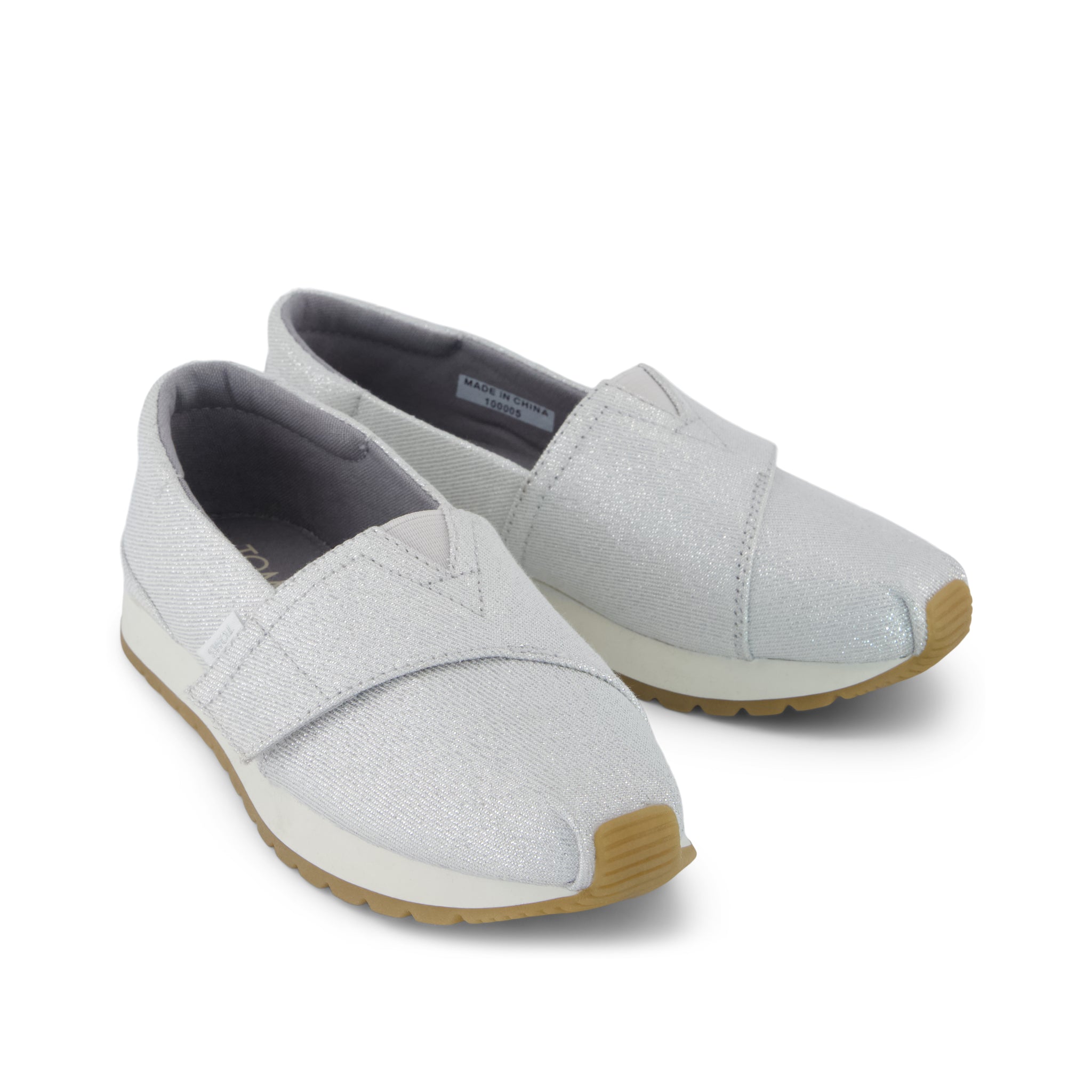 Resident Plus Kids Sneaker Silver Metallic Twill - Image 4