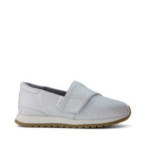 Resident Plus Toddler Sneaker Silver Metallic Twill