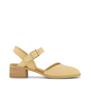 Womens Jaclyn Heel Light Caramel Nubuck Leather