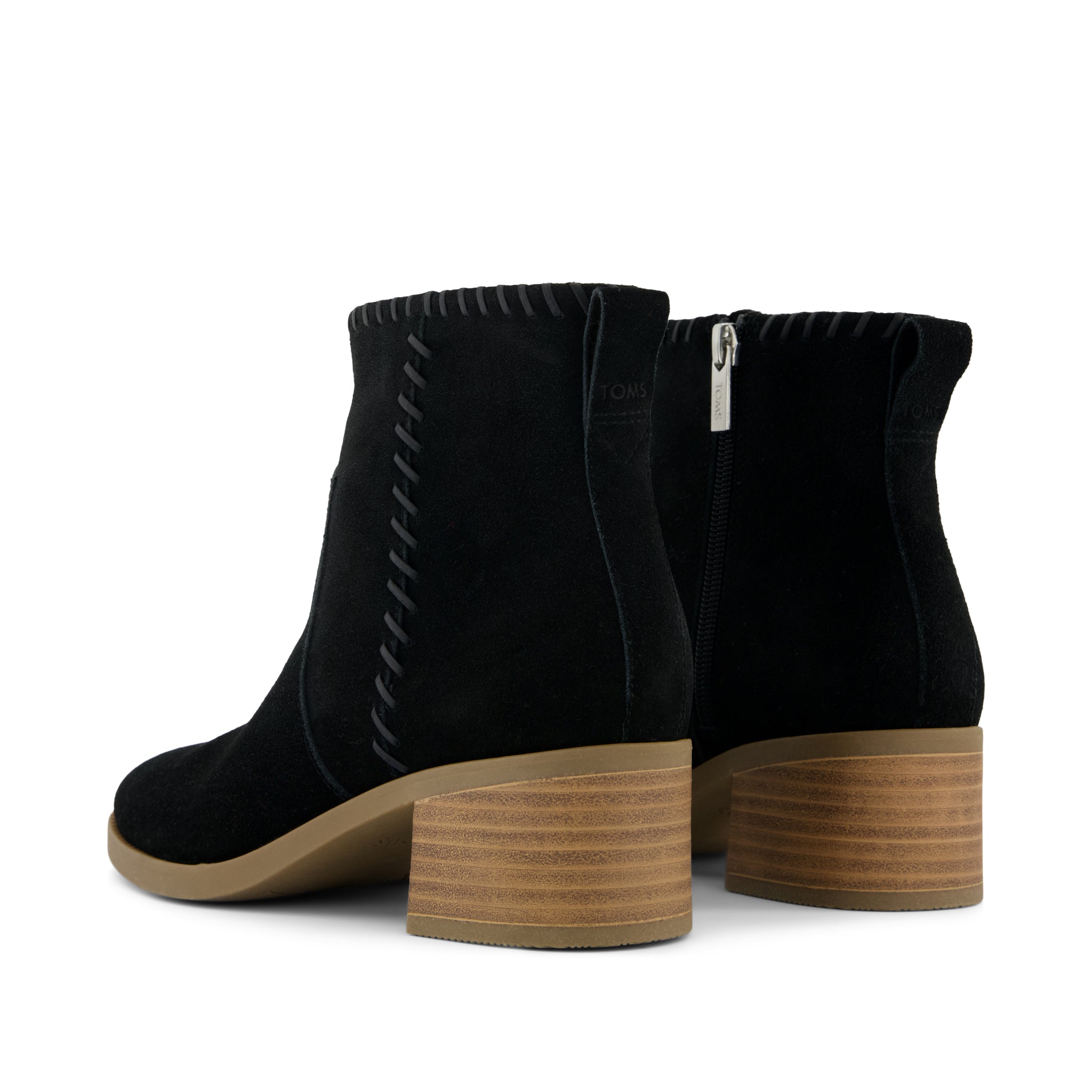 Womens Delilah Heeled Boot Water Repellent Black Suede - Image 4