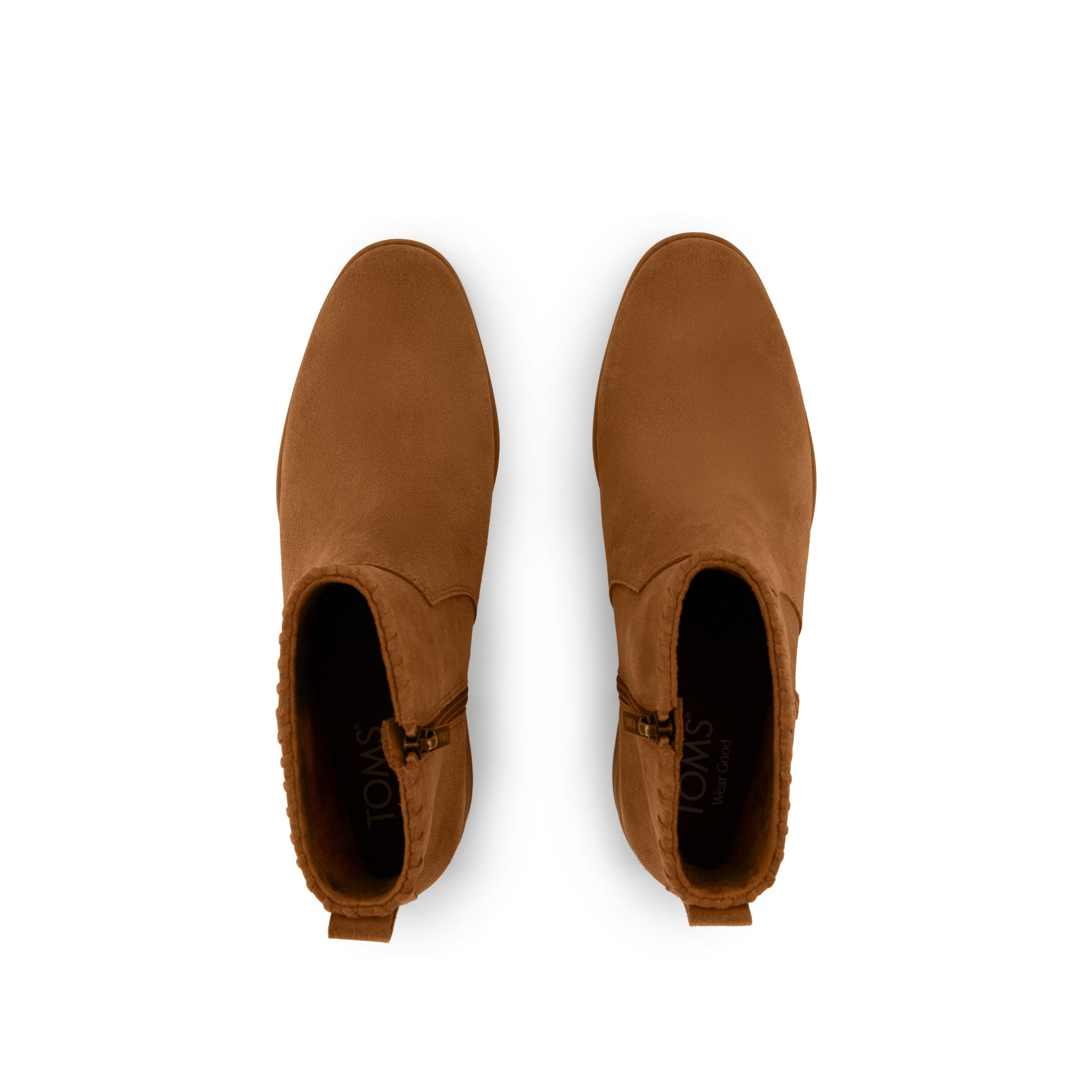 Womens Delilah Heeled Boot Water Repellent Amber Brown Suede - Image 5