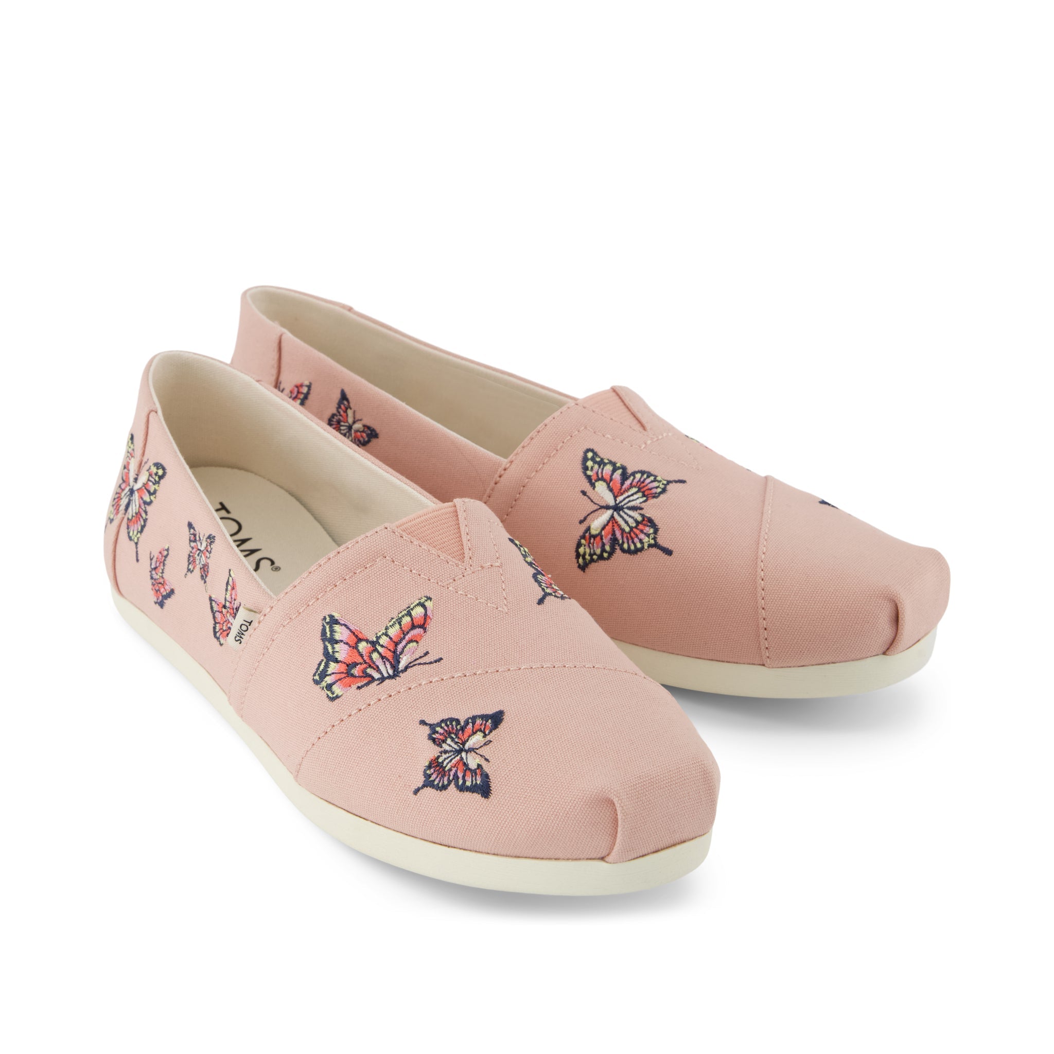Alpargata Classic Pale Rose Canvas with Embroidered Butterflies - Image 3