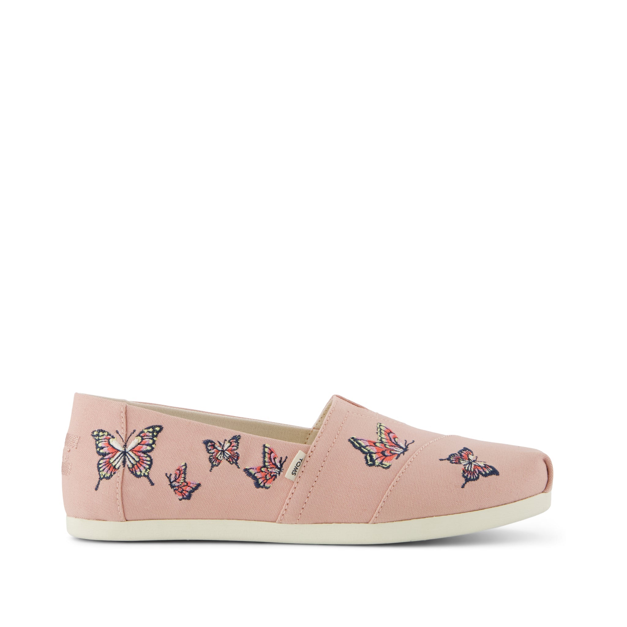 Alpargata Classic Pale Rose Canvas with Embroidered Butterflies