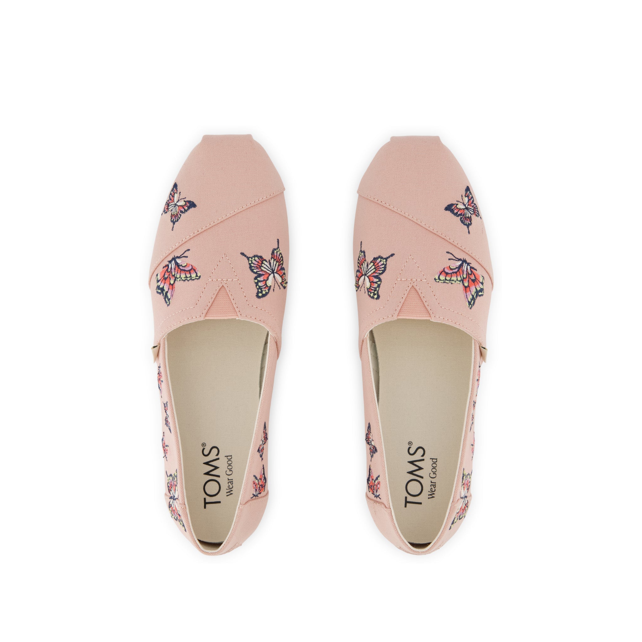 Alpargata Classic Pale Rose Canvas with Embroidered Butterflies - Image 6