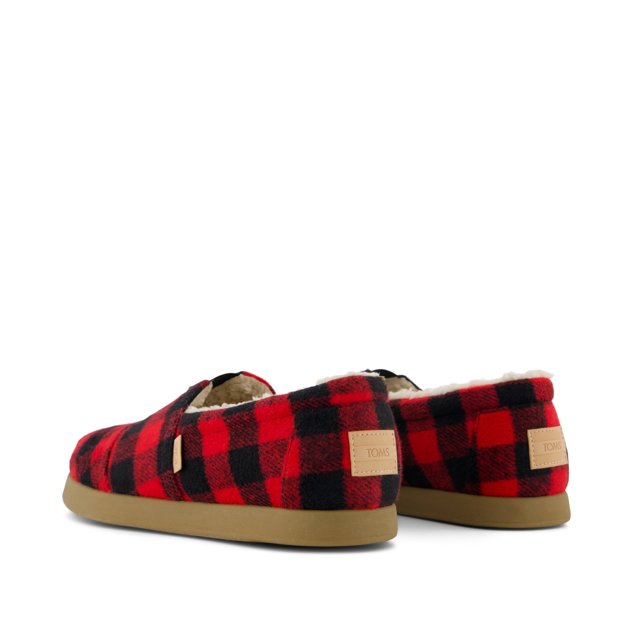 Mens Alp FWD Buffalo Plaid Red Faux Shearling - Image 5
