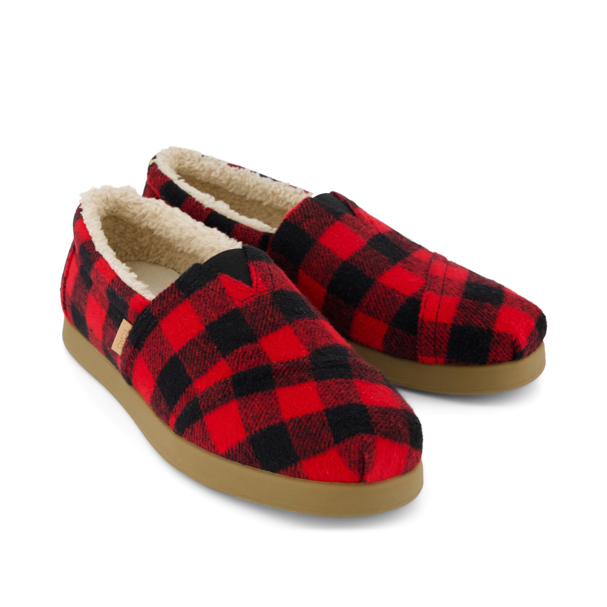Mens Alp FWD Buffalo Plaid Red Faux Shearling - Image 4