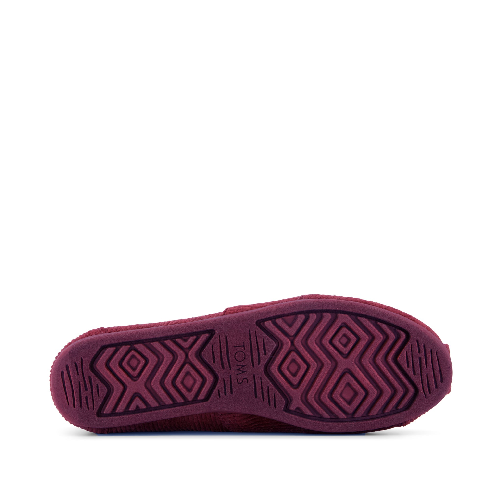 Womens Alpargata Classic Maroon Velvet Faux Fur - Image 6