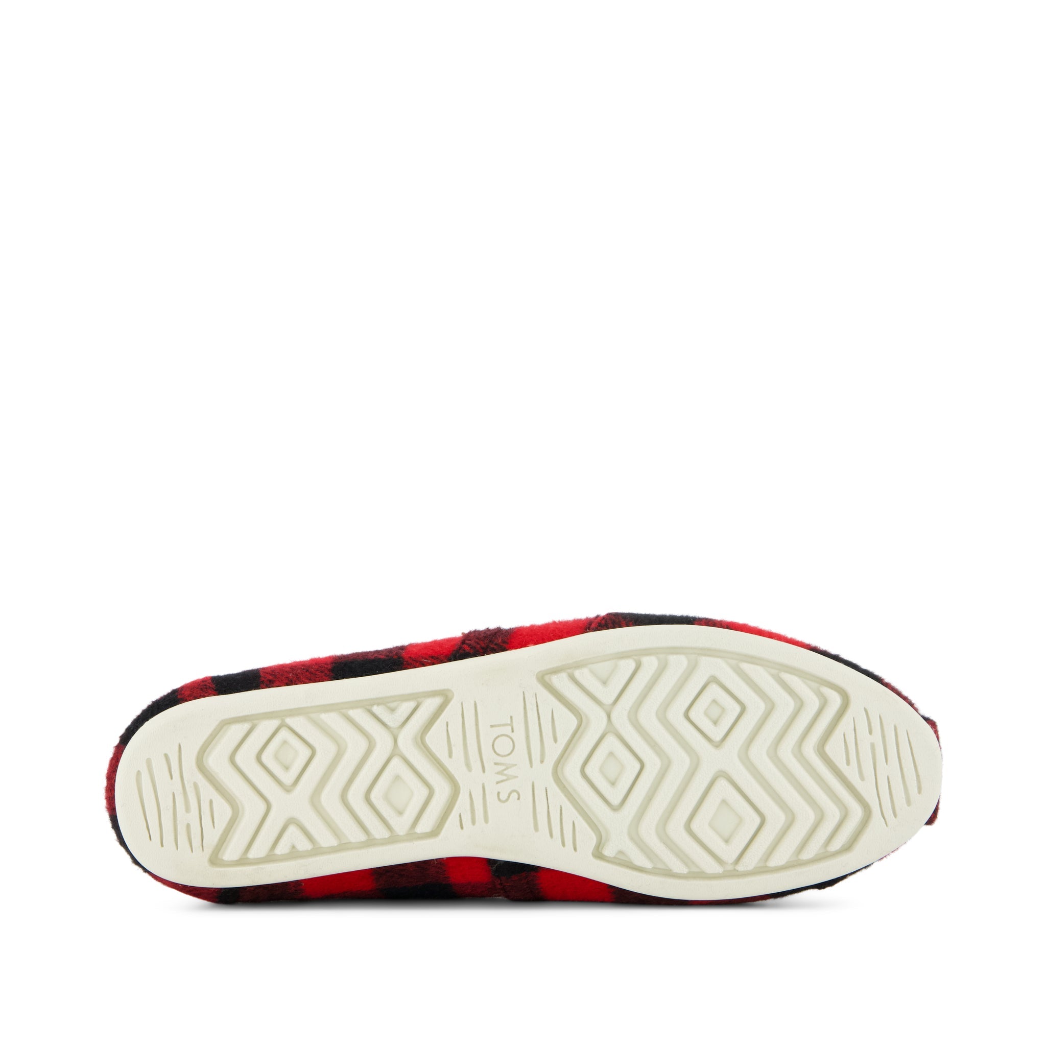 Womens Alpargata Classic Buffalo Plaid Red Faux Shearling - Image 5
