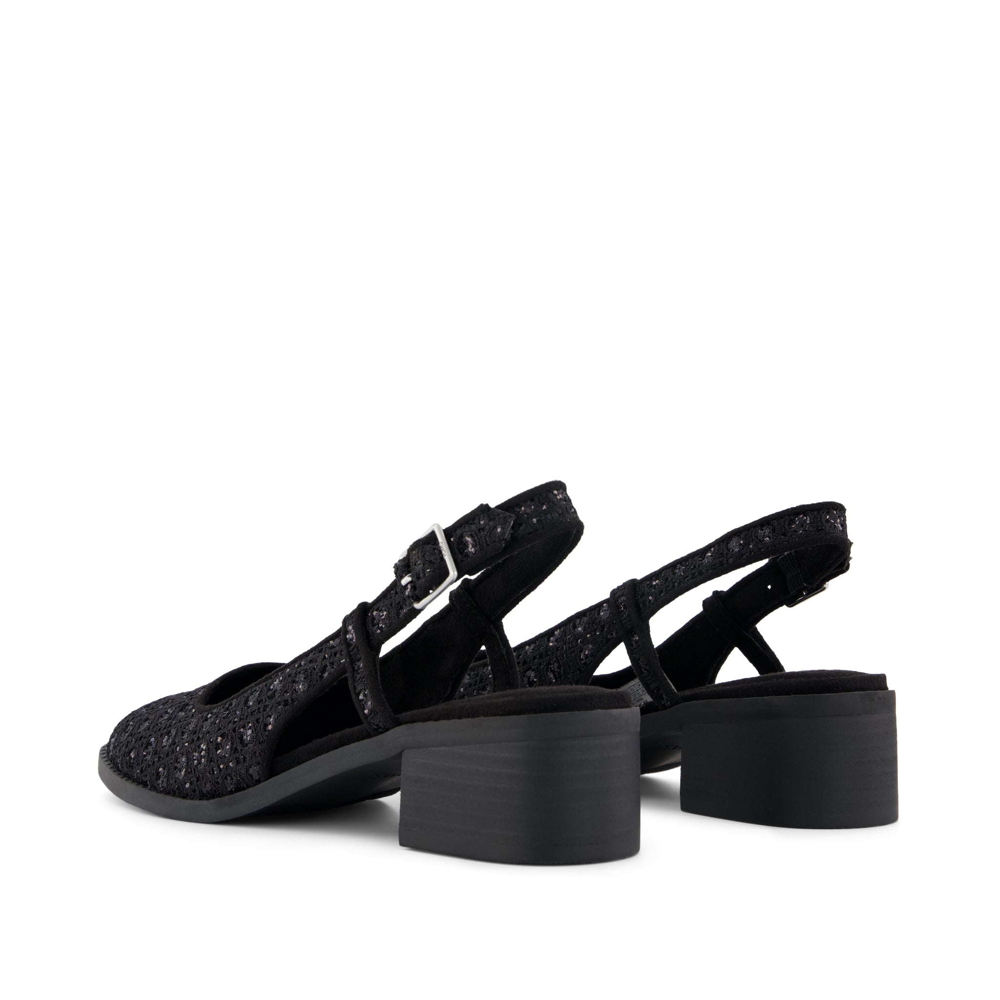 Womens Jaclyn Heel Black Geometric Sequins - Image 5
