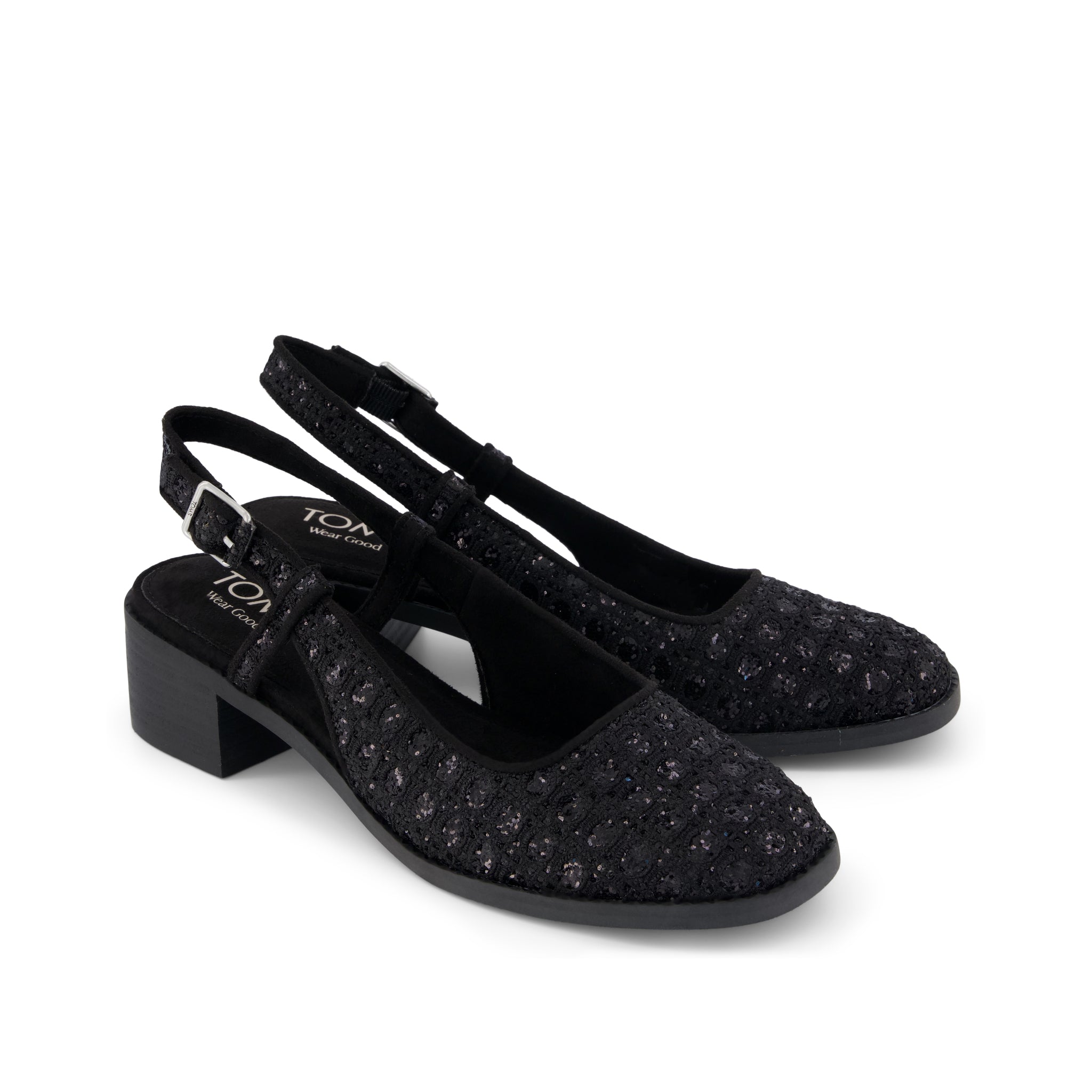 Womens Jaclyn Heel Black Geometric Sequins - Image 4