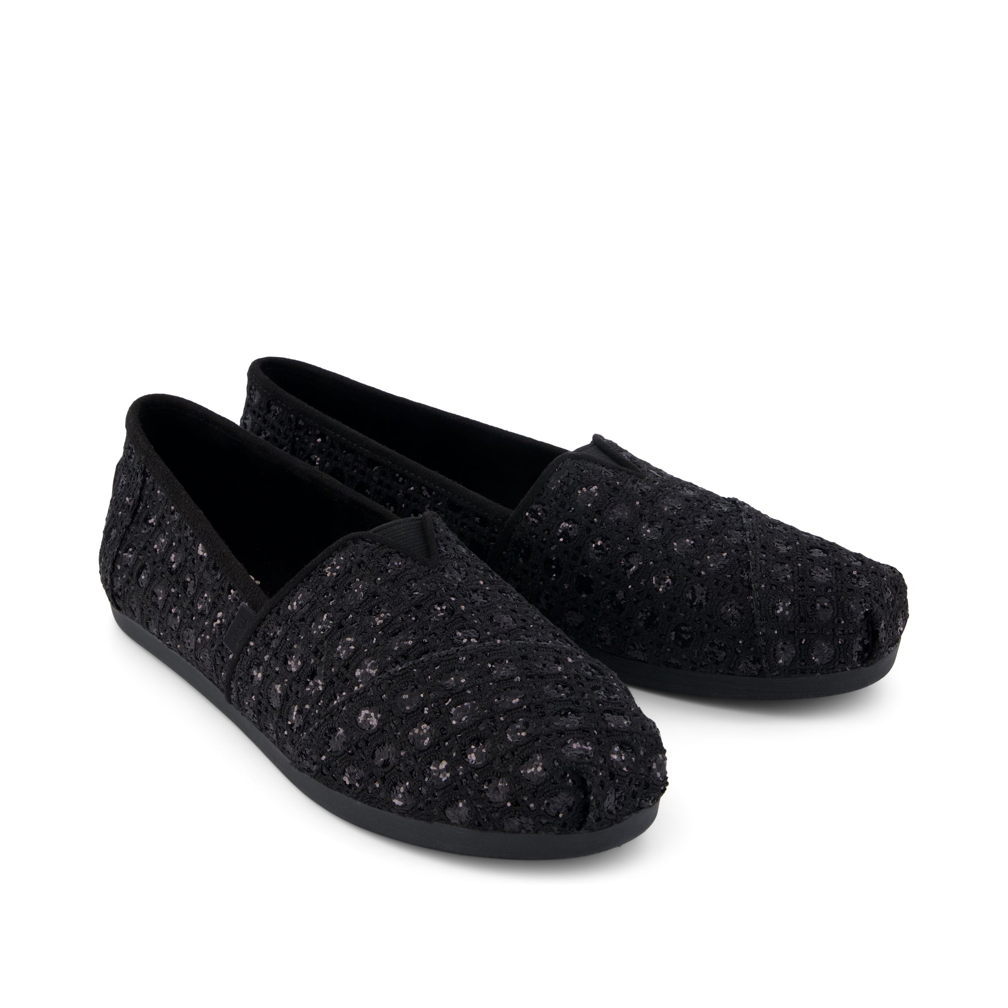 Womens Alpargata Classic Black Geometric Sequins - Image 3