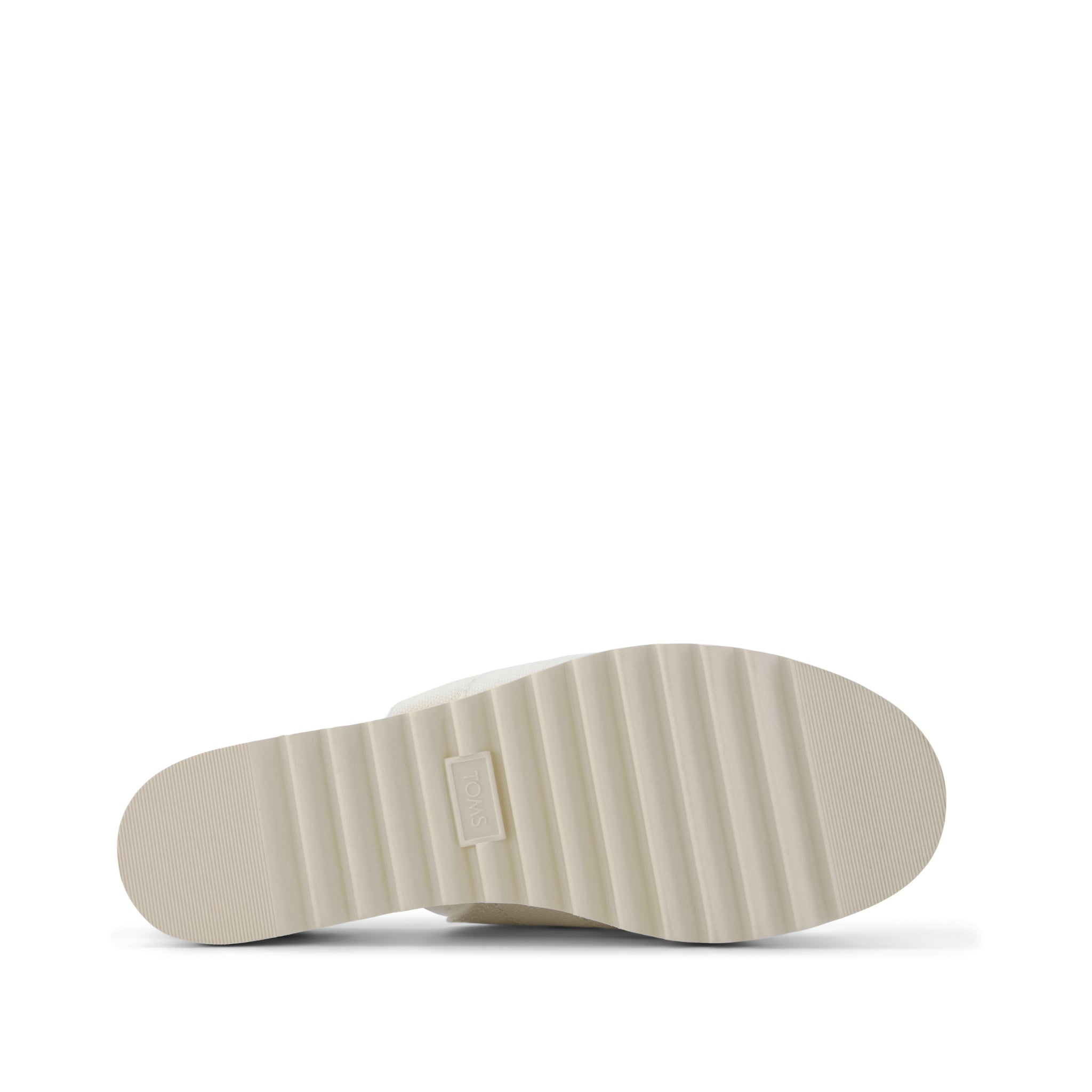Womens Diana Crossover Mule Wedge Sandal White Canvas - Image 5