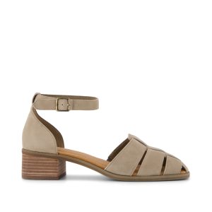 Womens Jaclyn Fisherman Heel Dune Suede