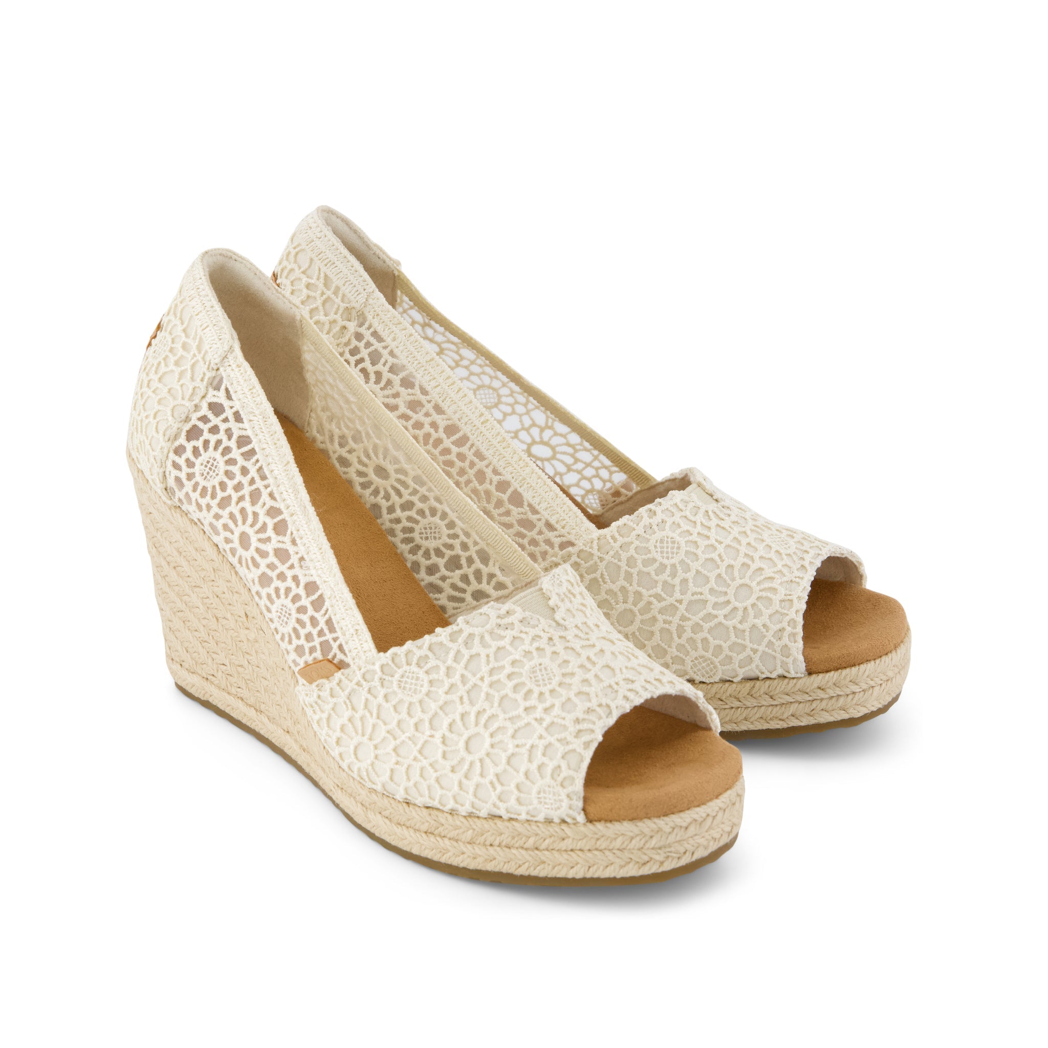 Womens Essential Wedge Natural Moroccan Crochet - Image 2