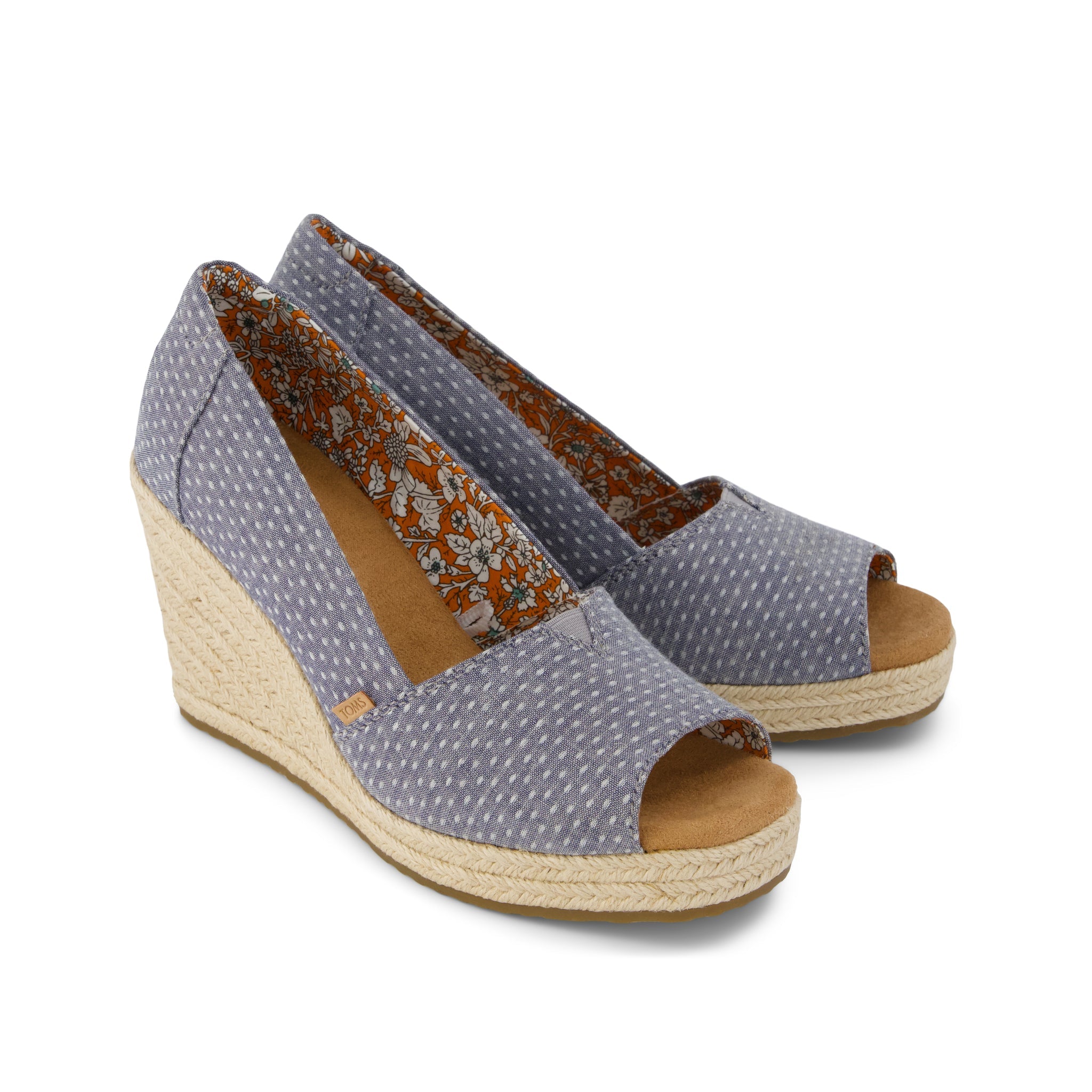 Womens Essential Wedge Niagara Mist Chambray Dot - Image 3