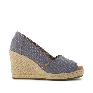 Womens Essential Wedge Niagara Mist Chambray Dot