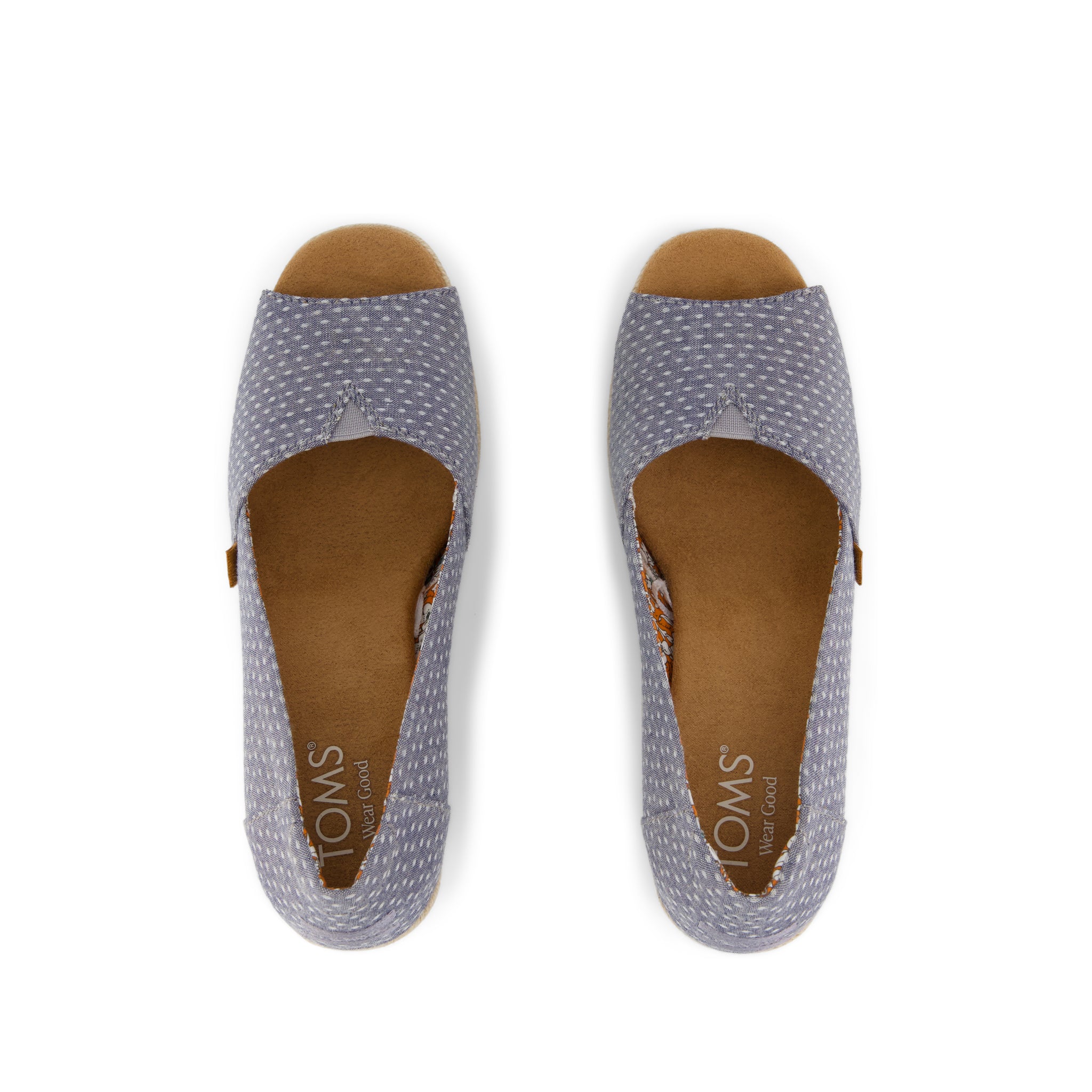 Womens Essential Wedge Niagara Mist Chambray Dot - Image 6