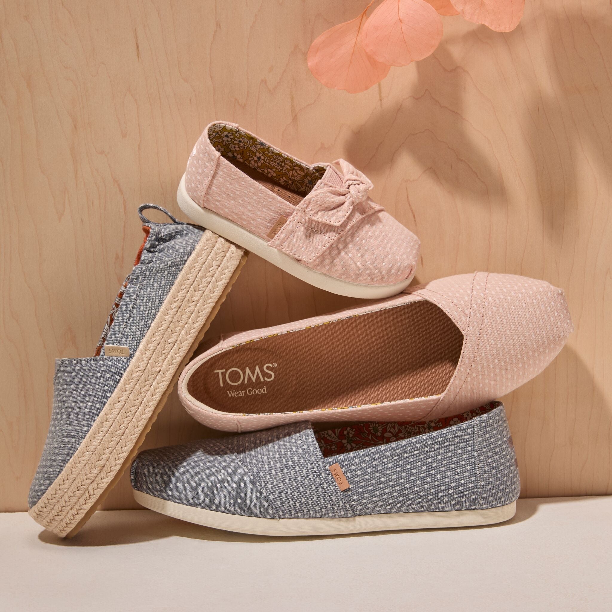 Womens Alpargata Ballet Flat Bloom Chambray Dot - Image 2