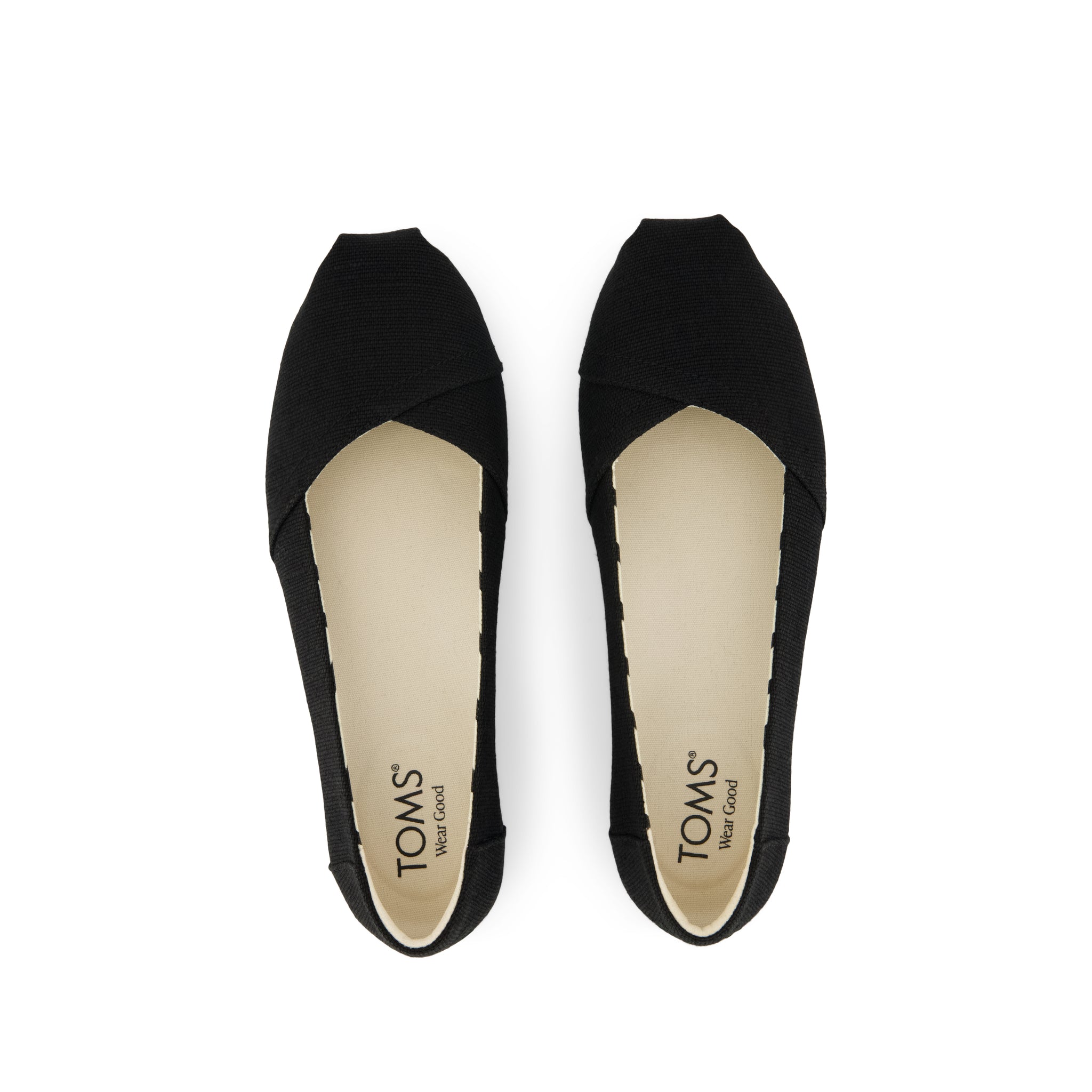 Womens Alpargata Ballet Flat All Black Heritage Canvas - Image 6