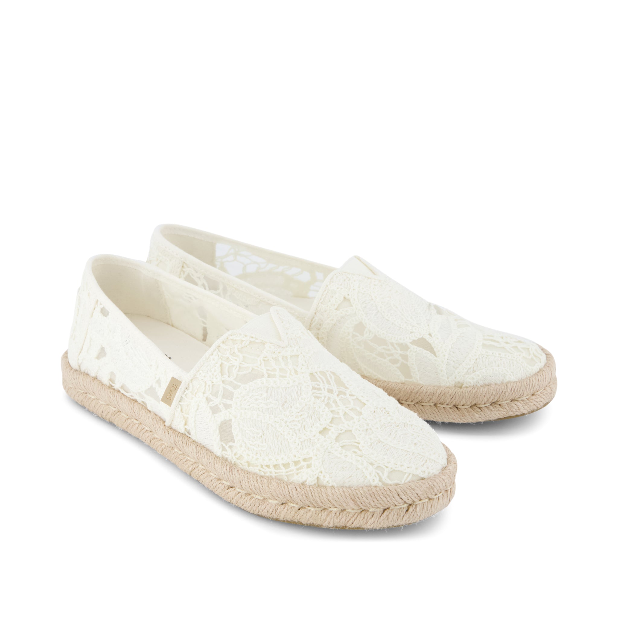 Womens Alpargata Rope 2.0 Espadrille Egret Floral Crochet - Image 3