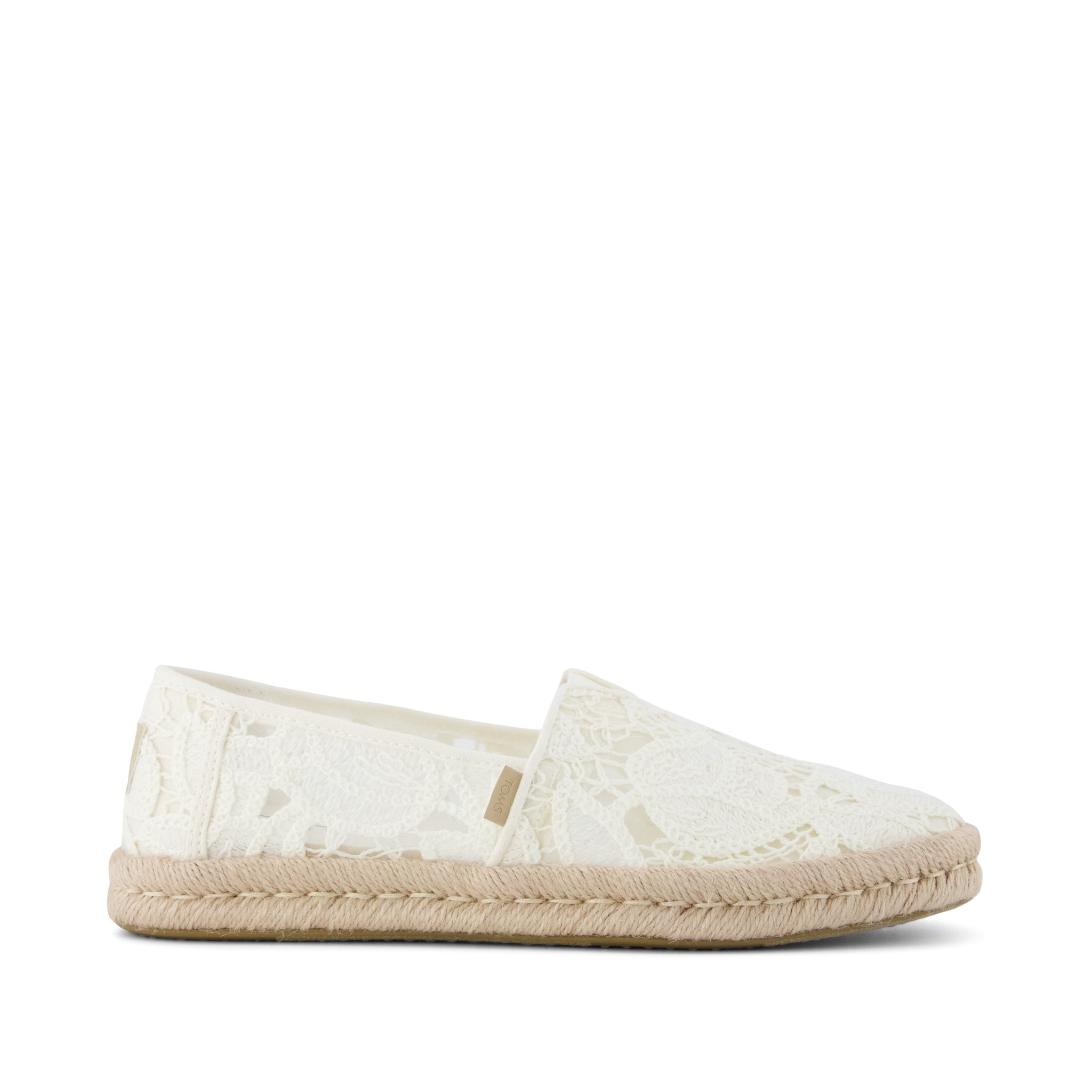 Womens Alpargata Rope 2.0 Espadrille Egret Floral Crochet