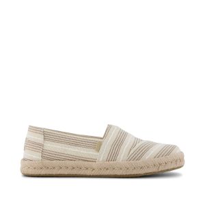 Womens Alpargata Rope 2.0 Espadrille Natural Metallic Stripe