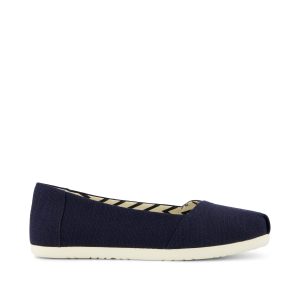 Womens Alpargata Ballet Flat Navy Heritage Canvas