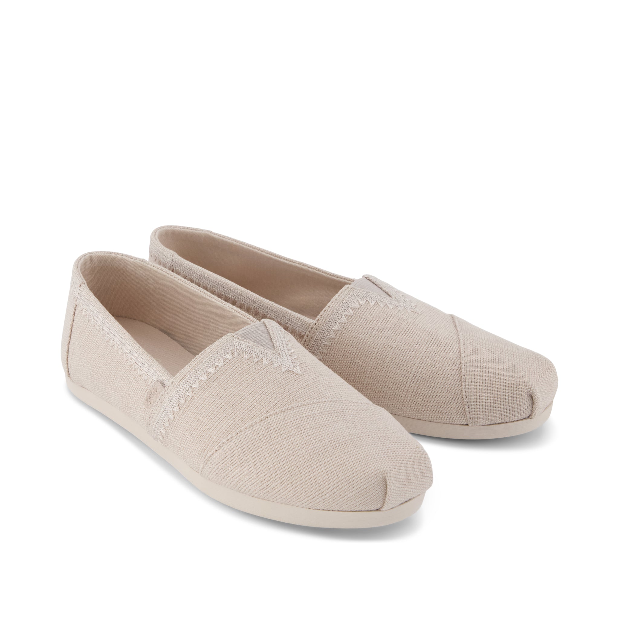 Womens Alpargata Classic Taupe Embroidered Heritage Canvas - Image 3