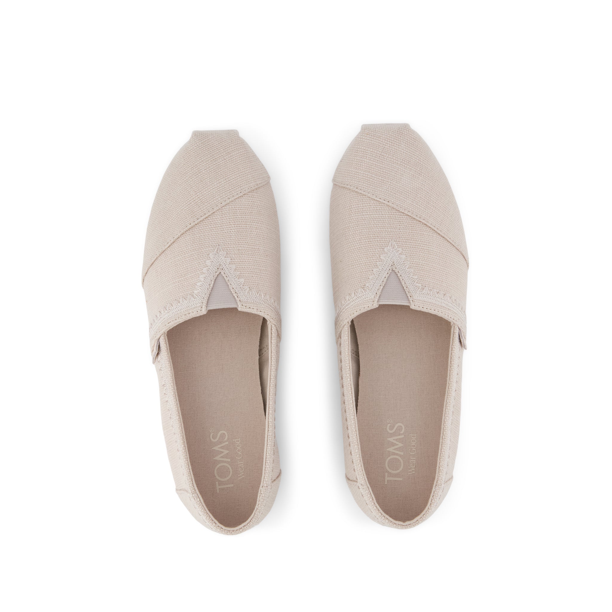 Womens Alpargata Classic Taupe Embroidered Heritage Canvas - Image 6