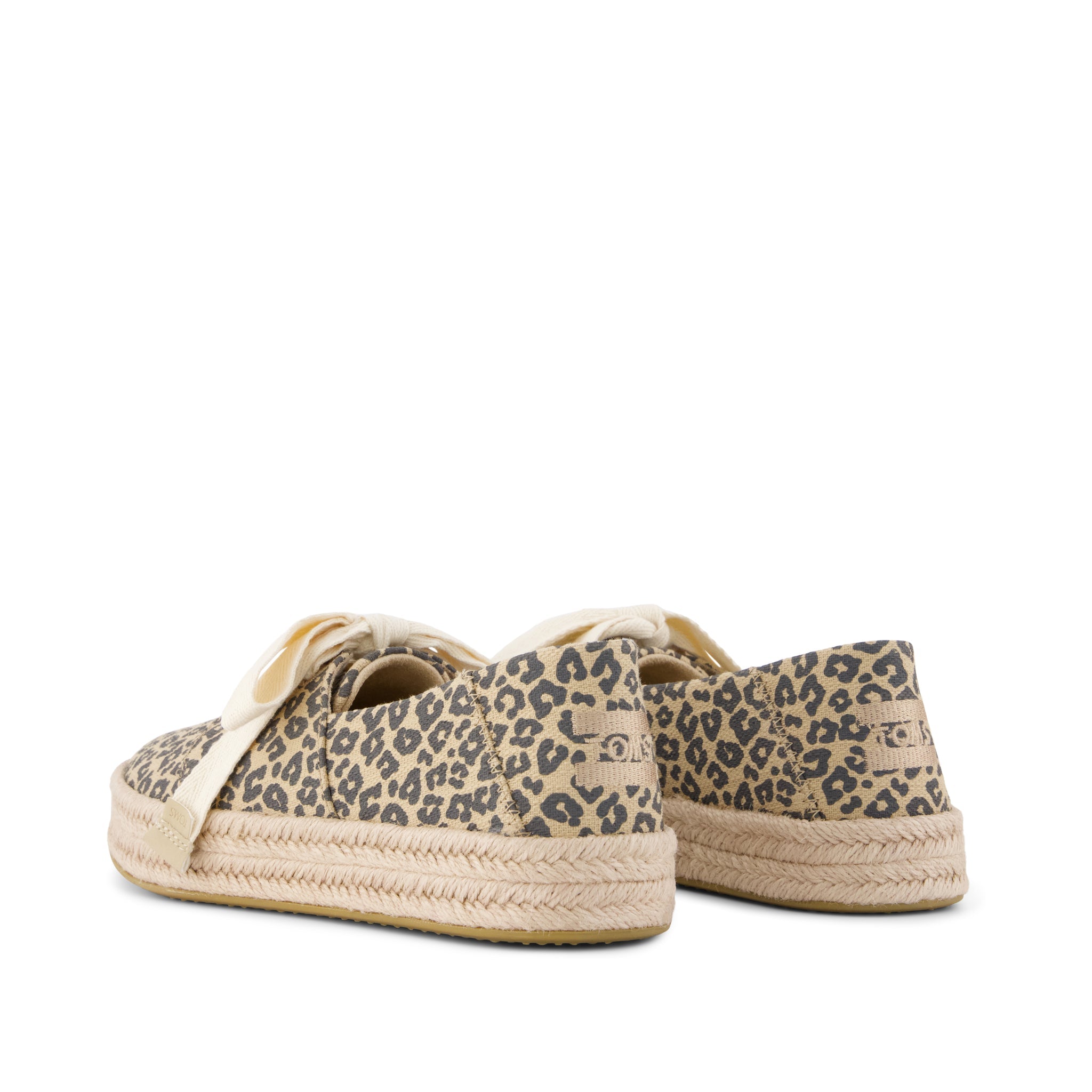Womens Carolina Lace-Up Espadrille Natural Leopard Spots - Image 4