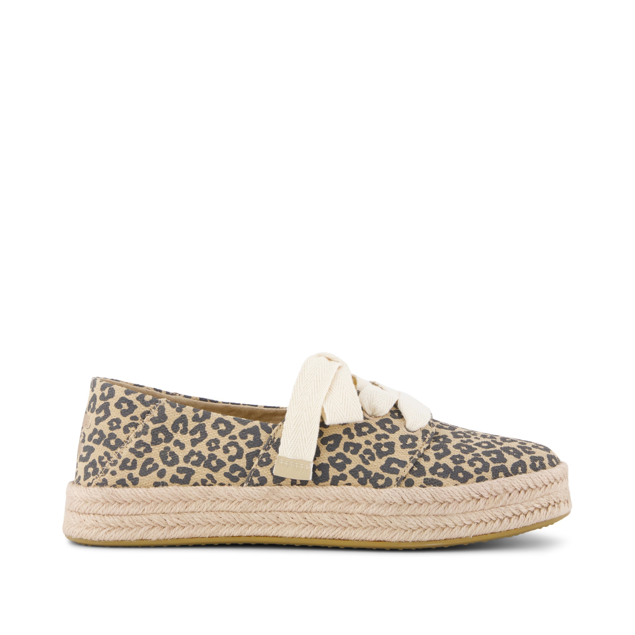 Womens Carolina Lace-Up Espadrille Natural Leopard Spots