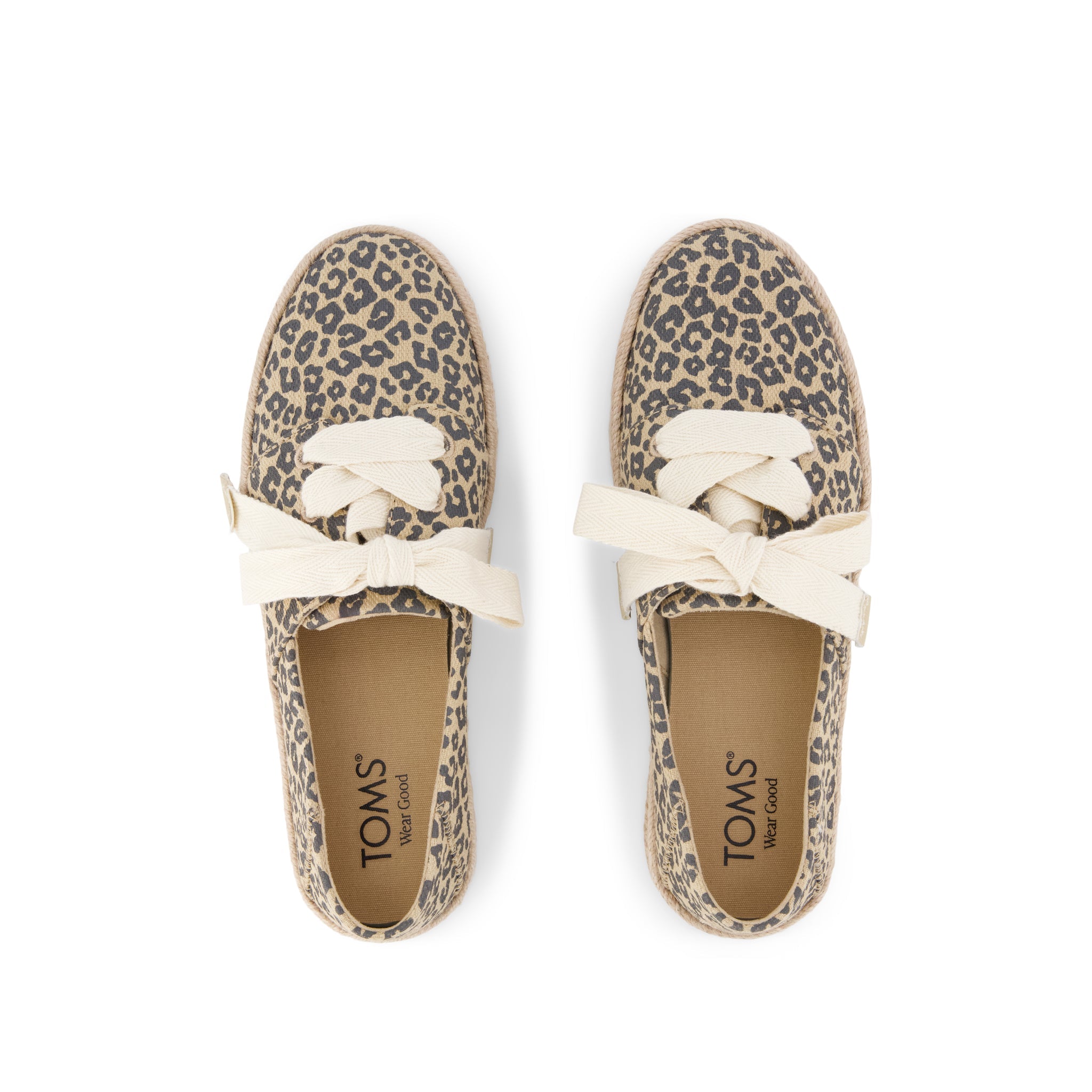 Womens Carolina Lace-Up Espadrille Natural Leopard Spots - Image 6