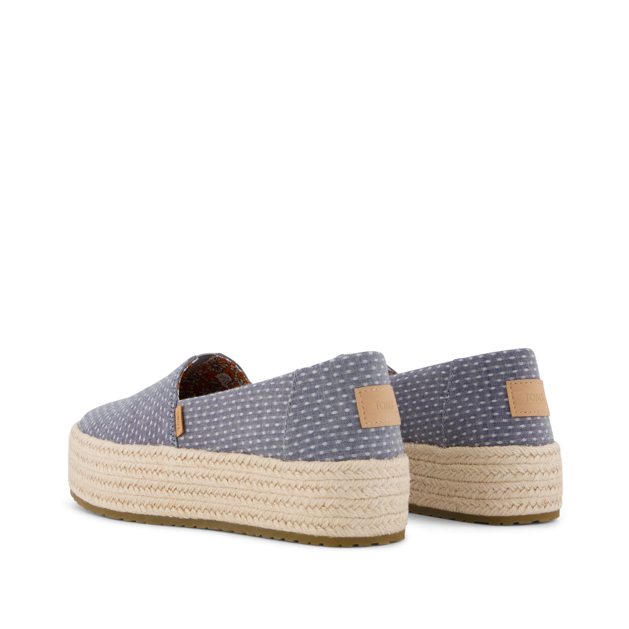 Womens Valencia Platform Espadrille Niagara Mist Chambray Dot - Image 4