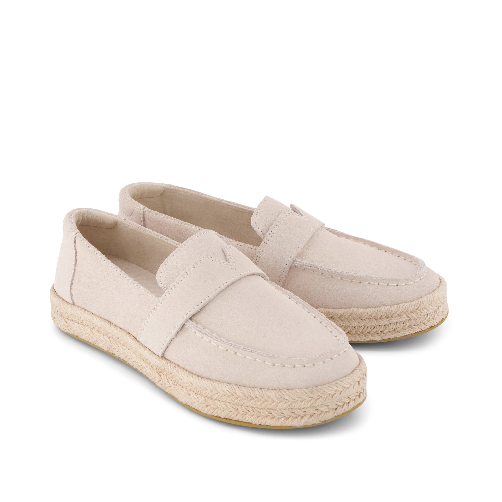 Womens Blakely Loafer Espadrille Taupe Suede - Image 3