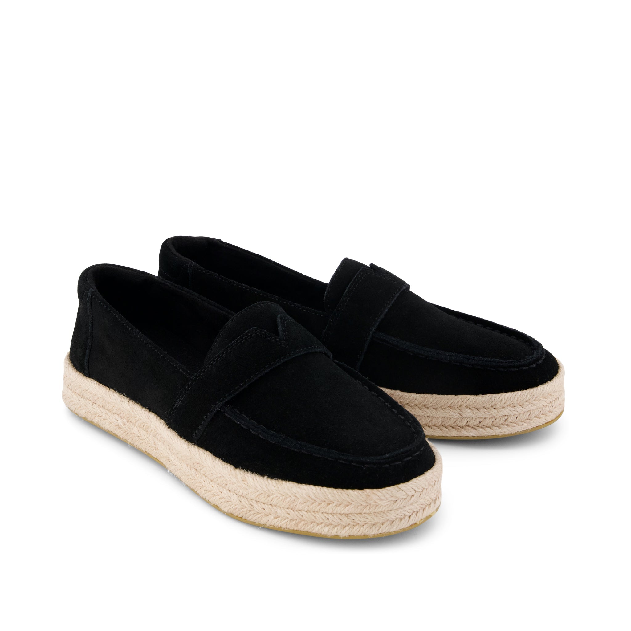 Womens Blakely Loafer Espadrille Black Suede - Image 2