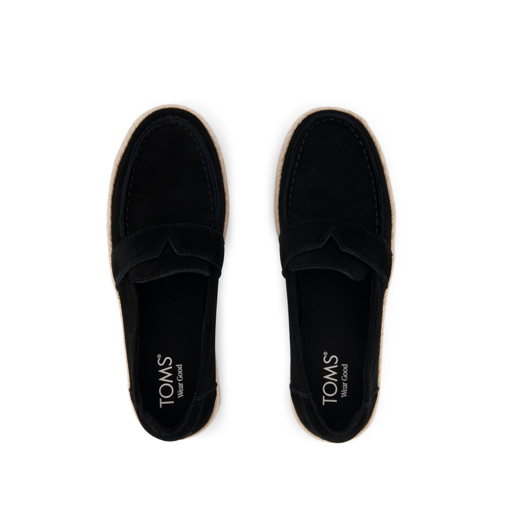 Womens Blakely Loafer Espadrille Black Suede - Image 5