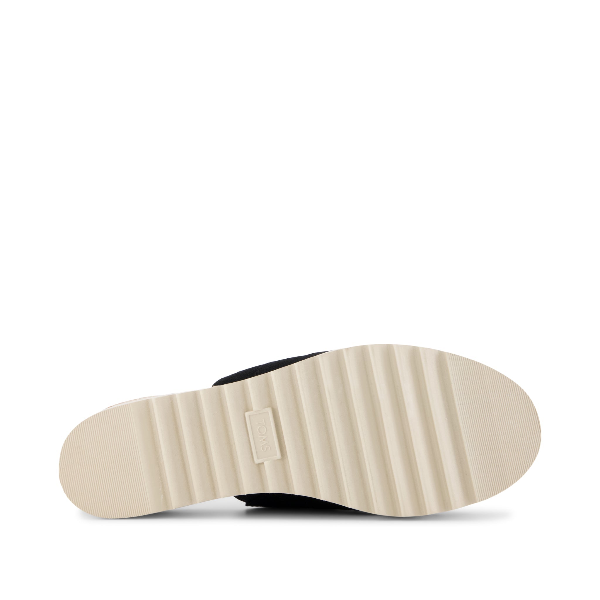 Womens Diana Crossover Mule Wedge Sandal Black Canvas - Image 5