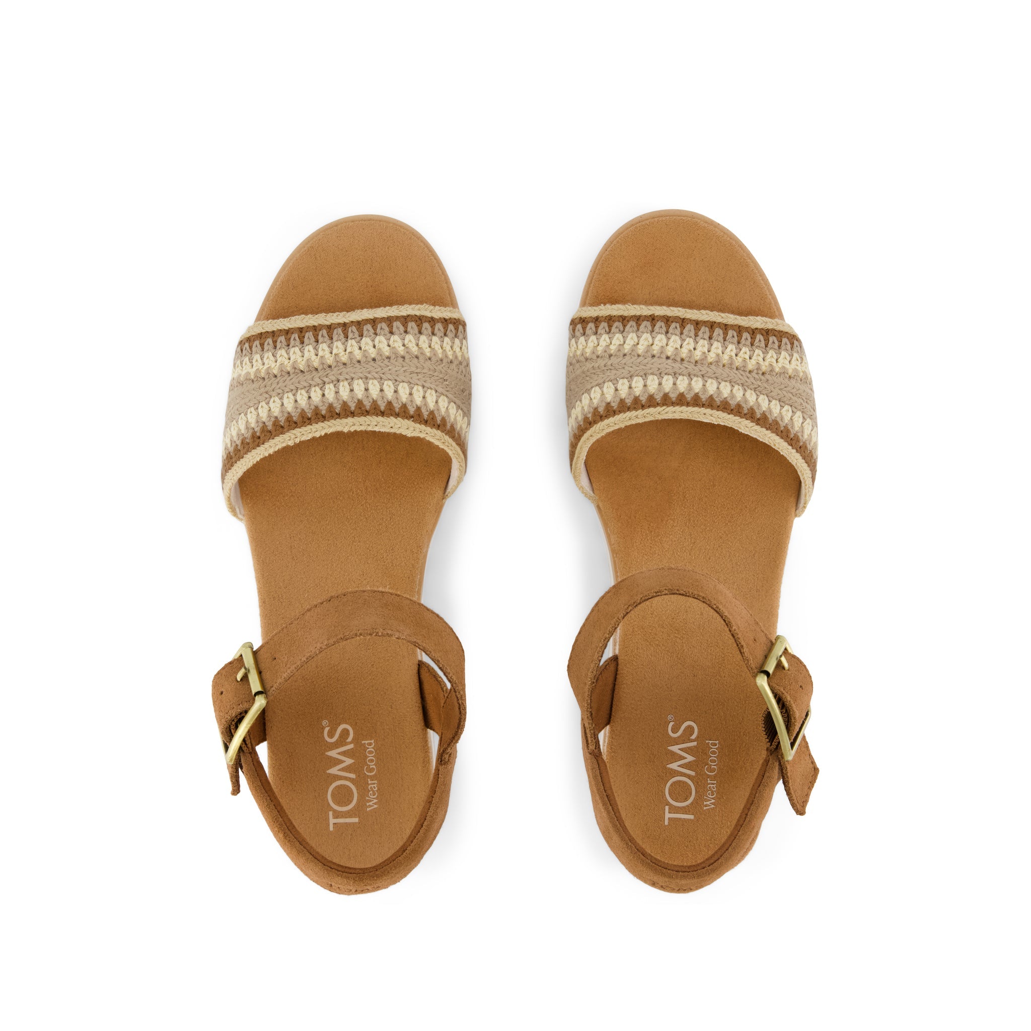 Womens Diana Wedge Sandal Almond Crochet - Image 6