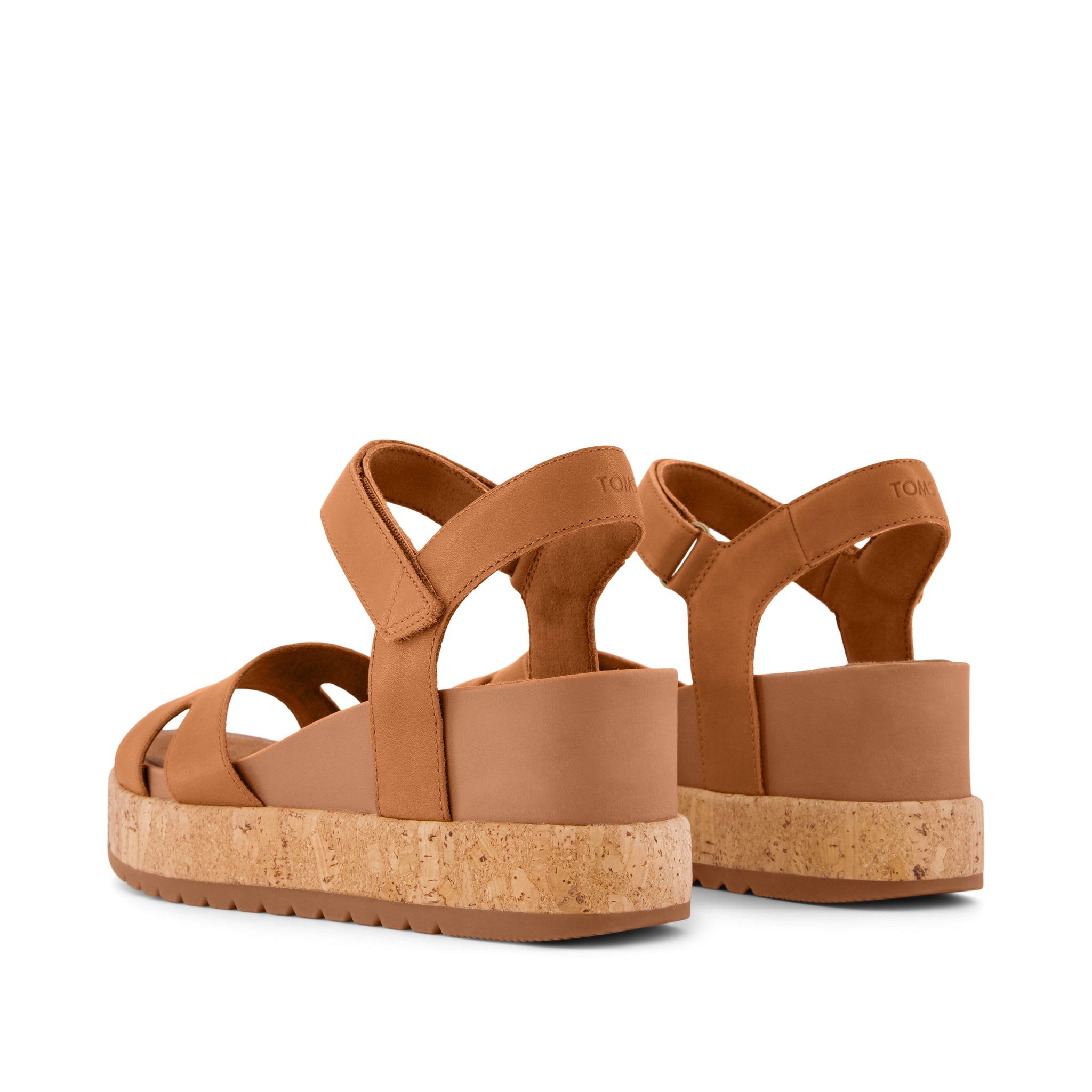Womens Alana Wedge Sandal Brown Leather - Image 4