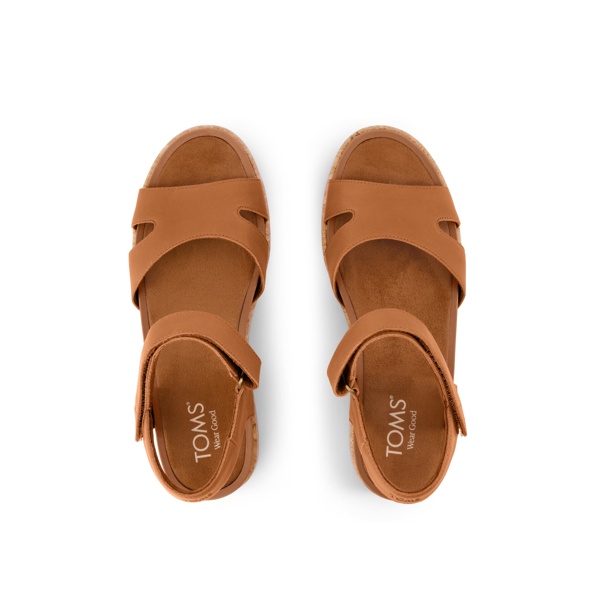 Womens Alana Wedge Sandal Brown Leather - Image 6