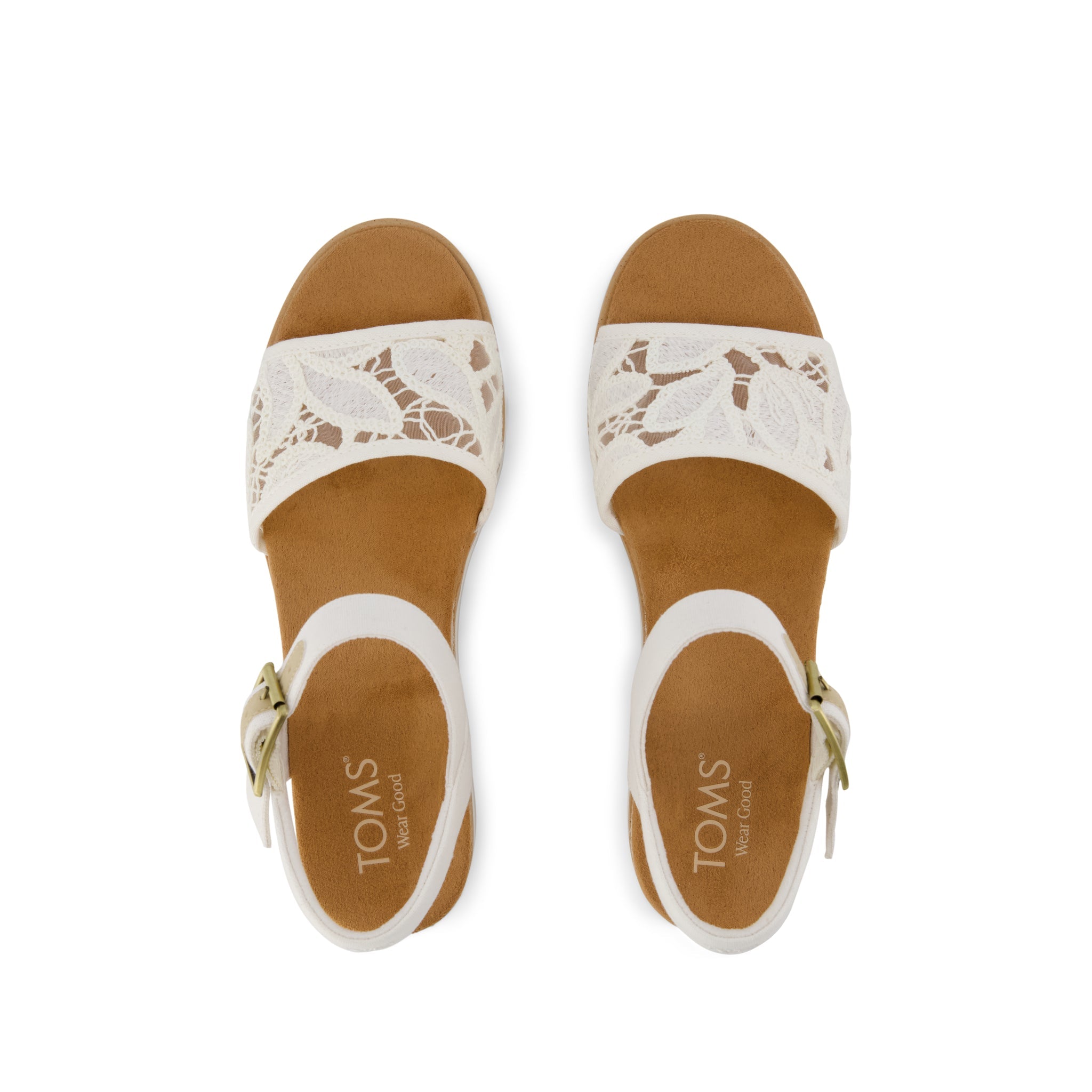 Womens Diana Wedge Sandal Natural Floral Crochet - Image 6
