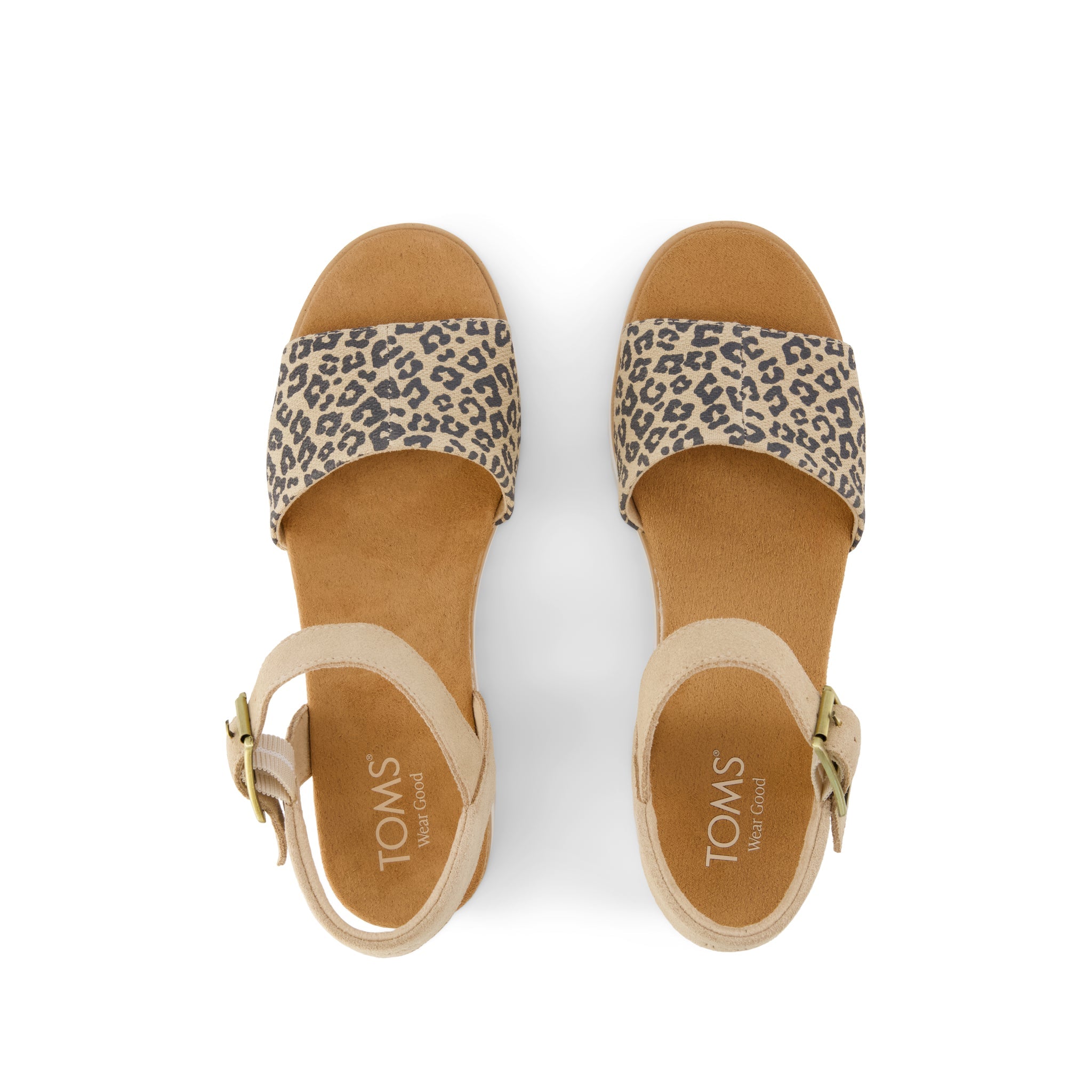Womens Diana Wedge Sandal Natural Leopard Print - Image 6