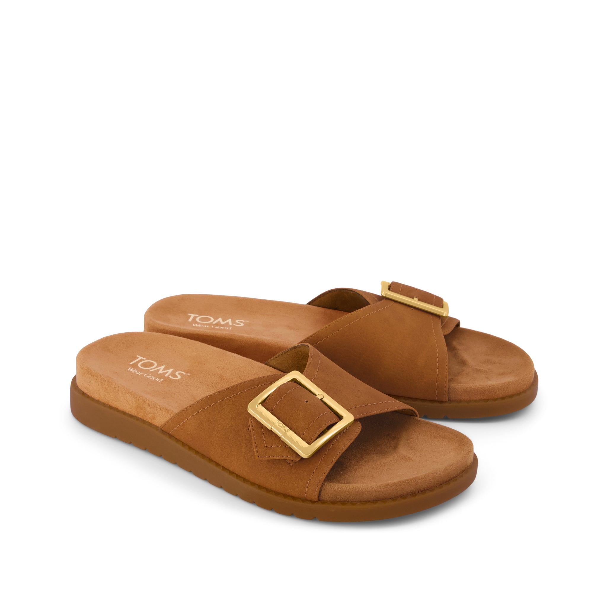 Womens Marin Slide Sandal Brown Sugar Nubuck - Image 3