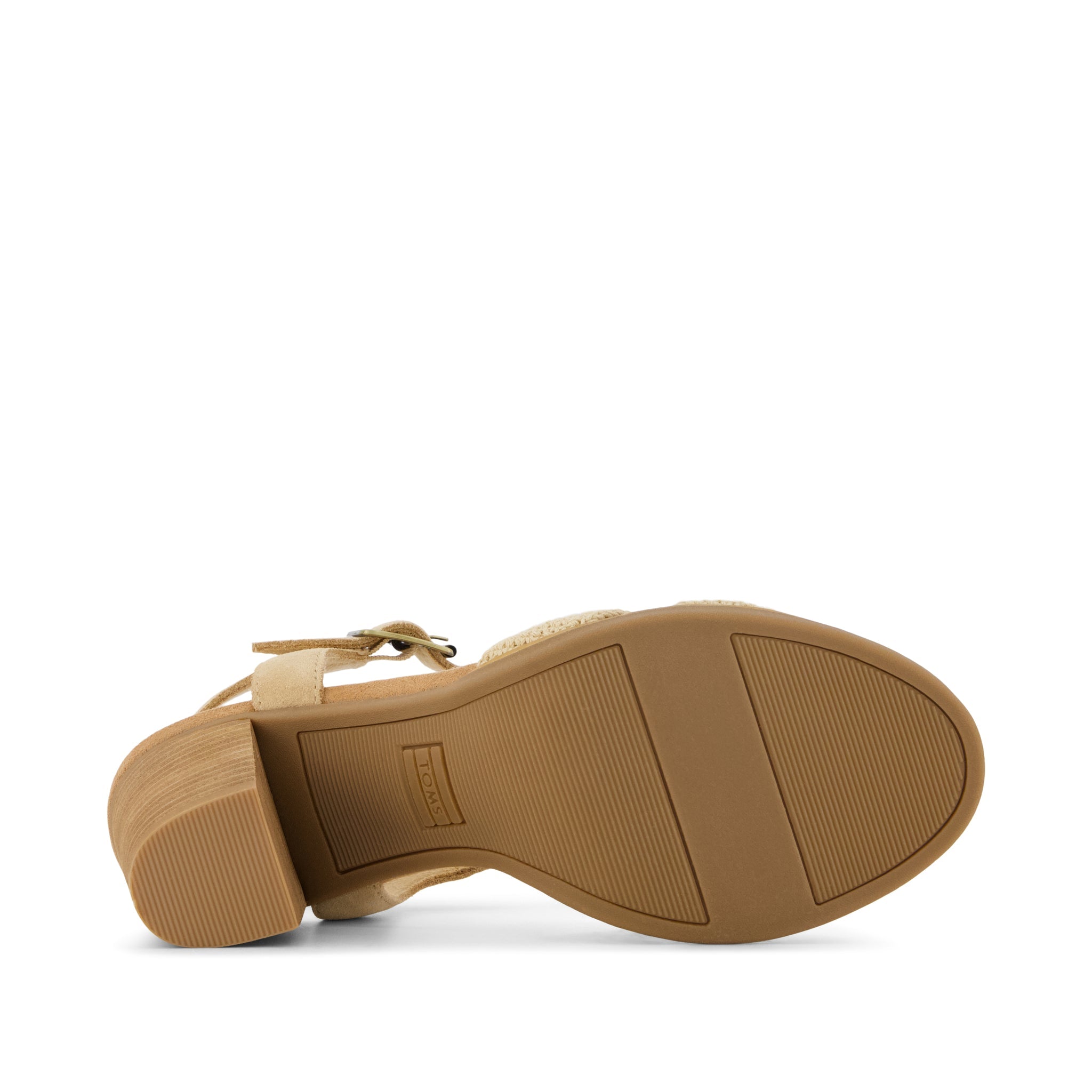 Womens Majorca Strappy Heeled Sandal Caramel Crochet - Image 5