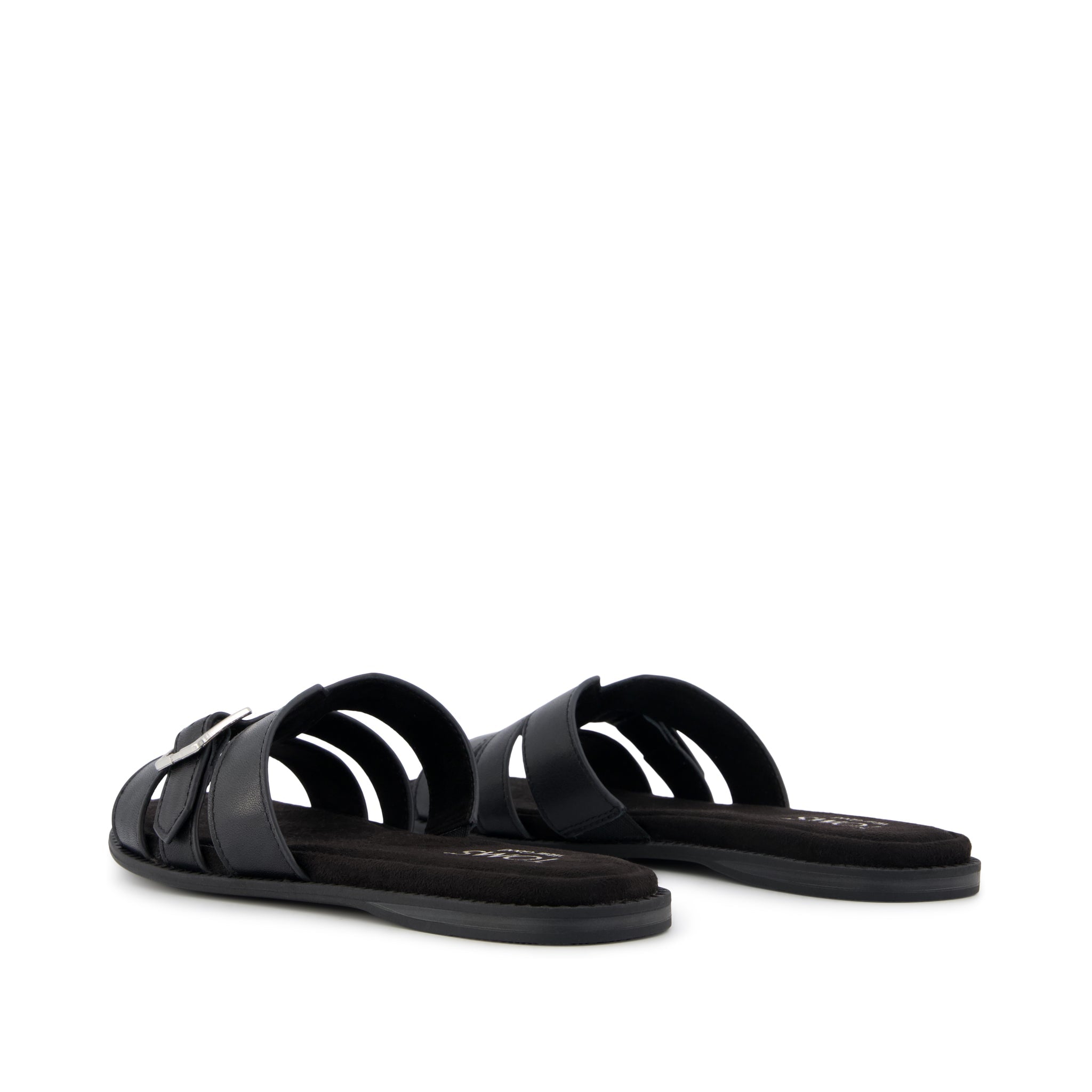 Womens Sol Slide Sandal Black Leather - Image 4